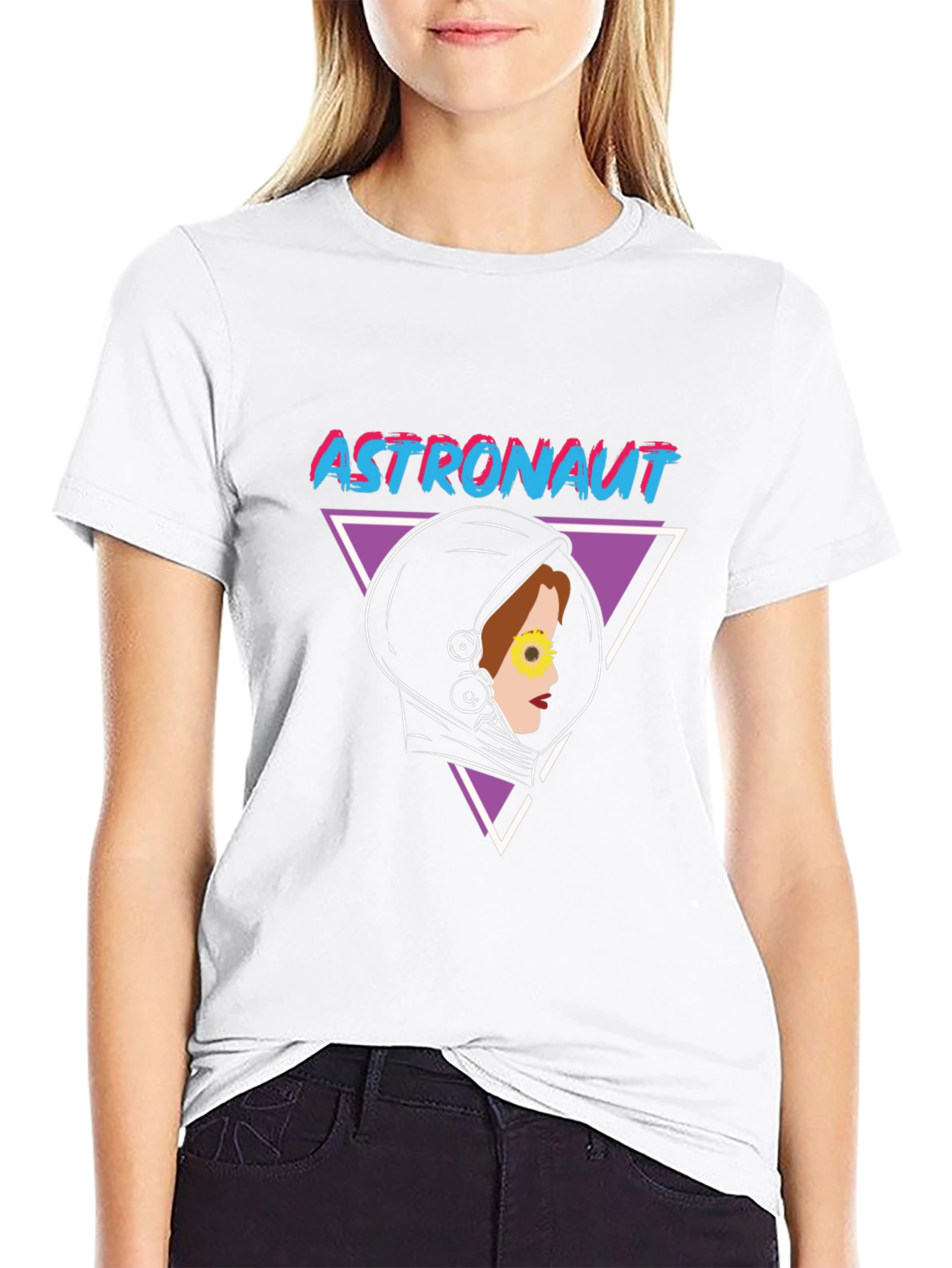 Astronaut Graphic Tee - Retro Space Style