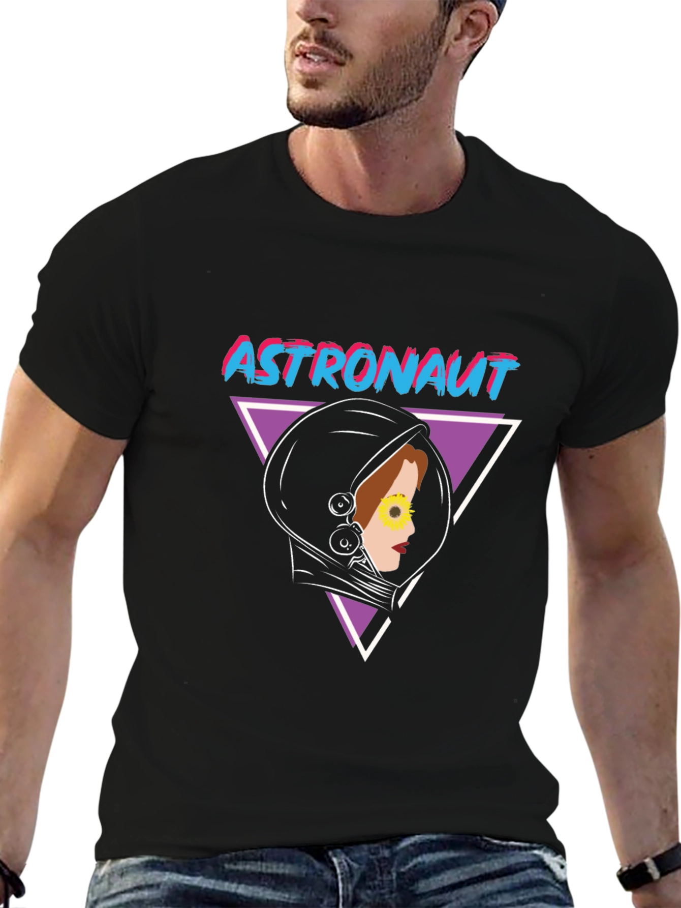 Astronaut Graphic Tee - Retro Space Style