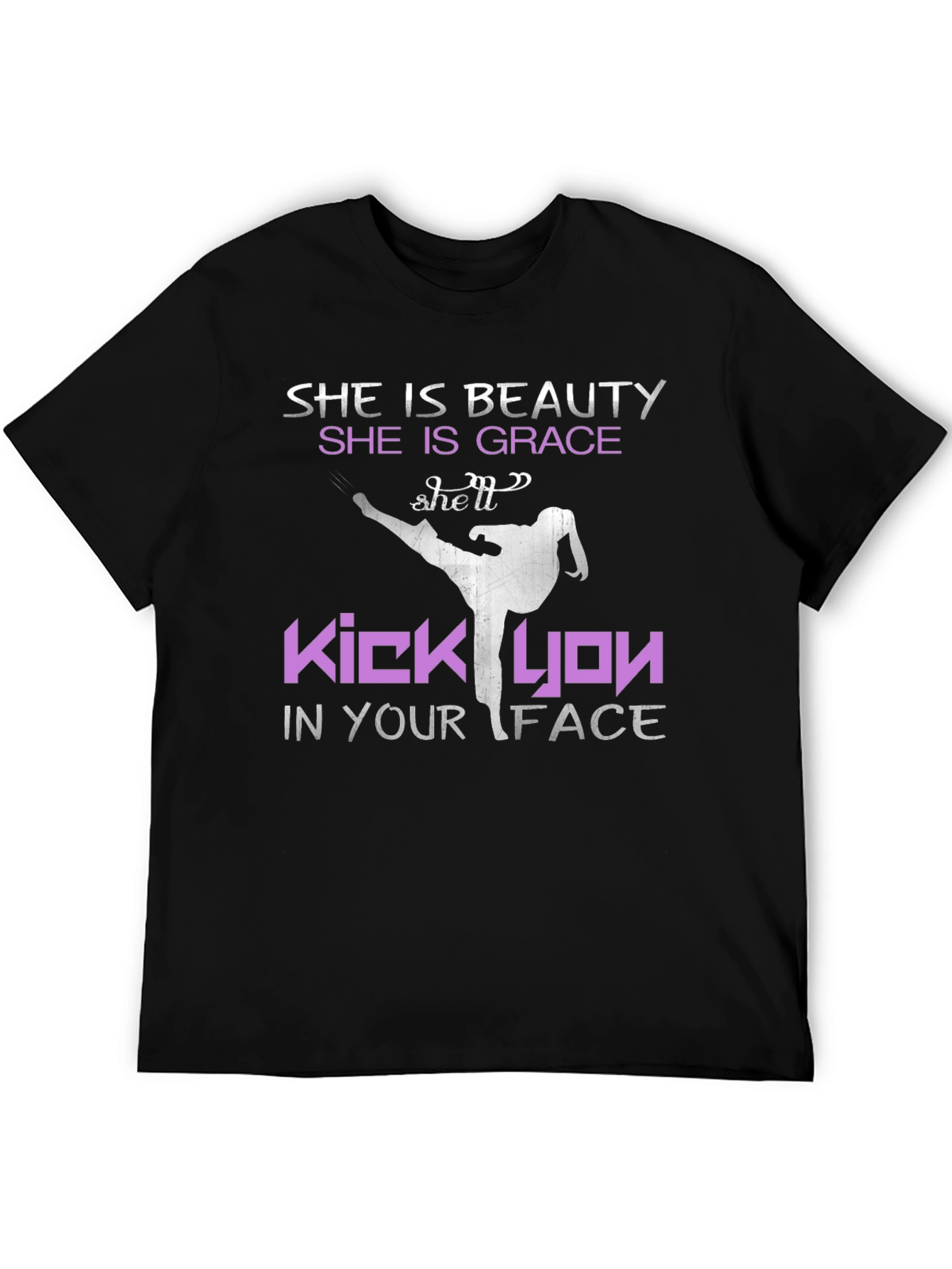 She is Beauty Martial Arts Kick T-Shirt