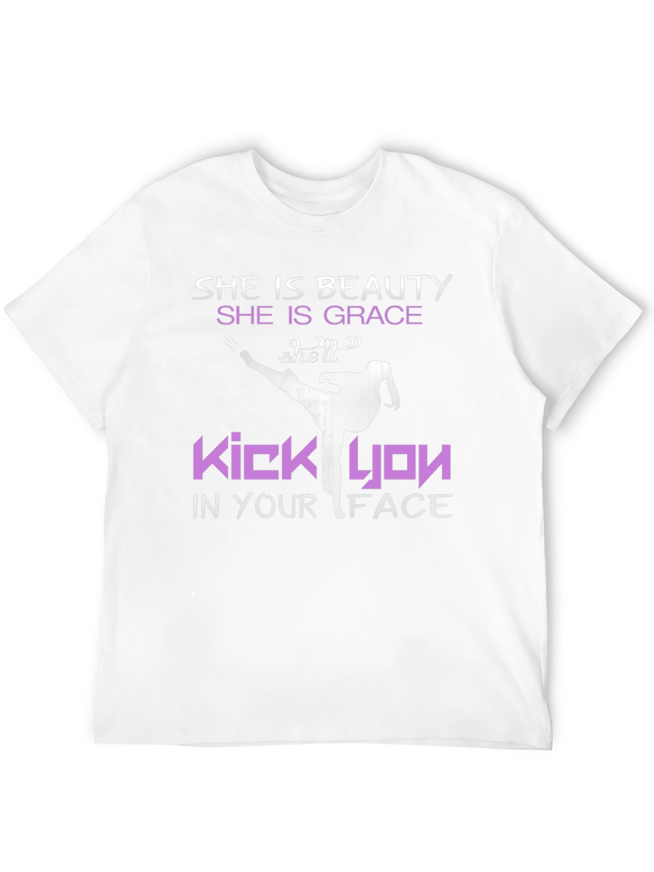 She is Beauty Martial Arts Kick T-Shirt