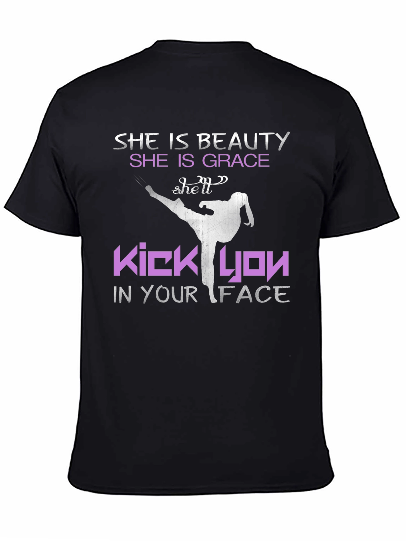 She is Beauty Martial Arts Kick T-Shirt