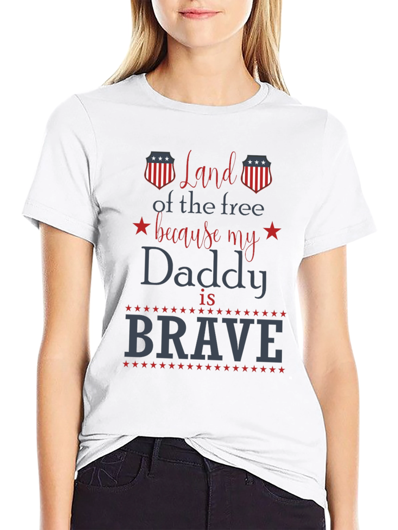 Land of the Free Brave Daddy T-Shirt