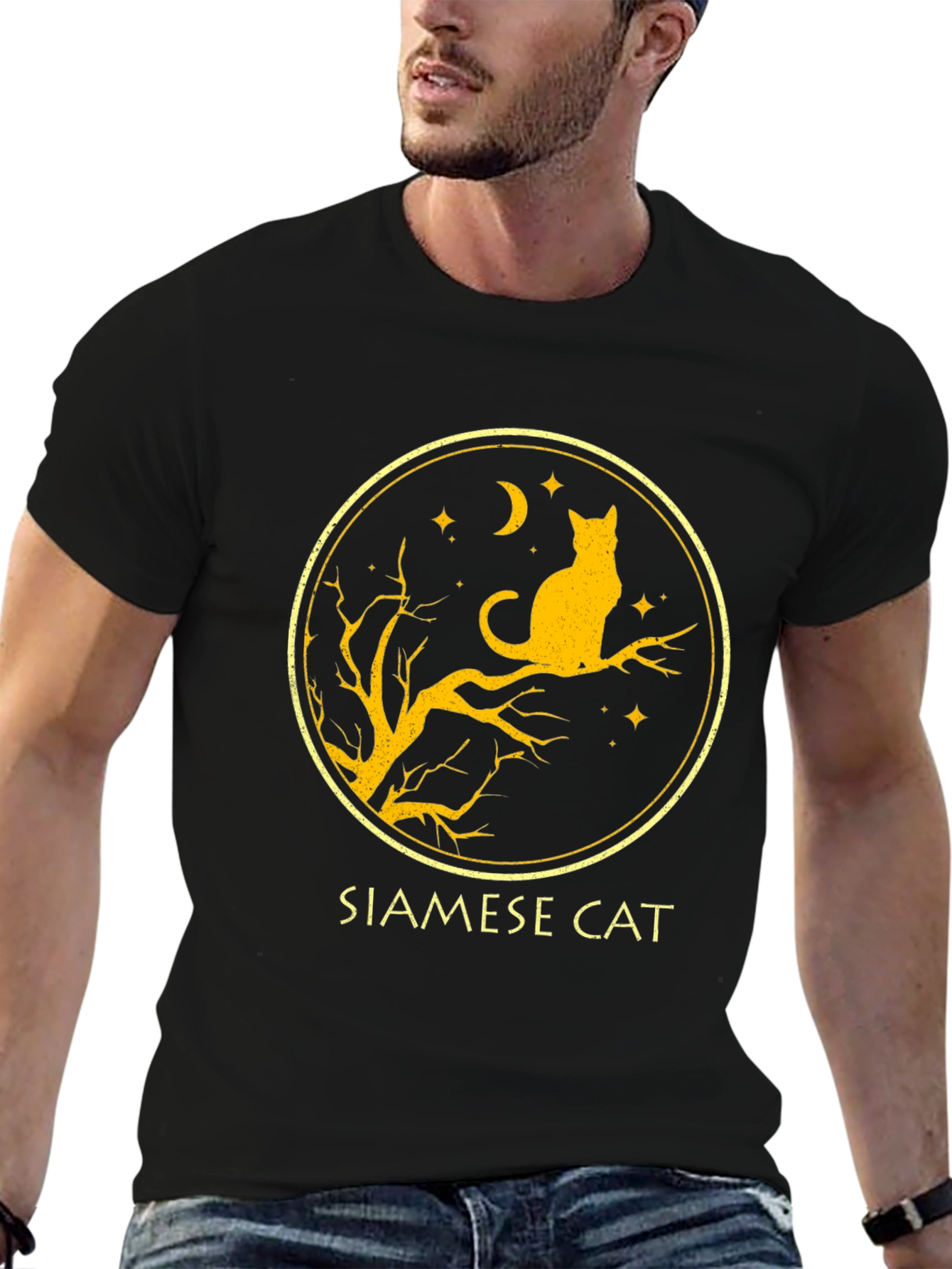 Siamese Cat T-Shirt - Black
