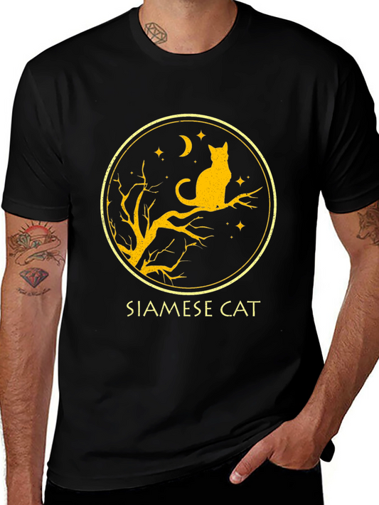 Siamese Cat T-Shirt - Black