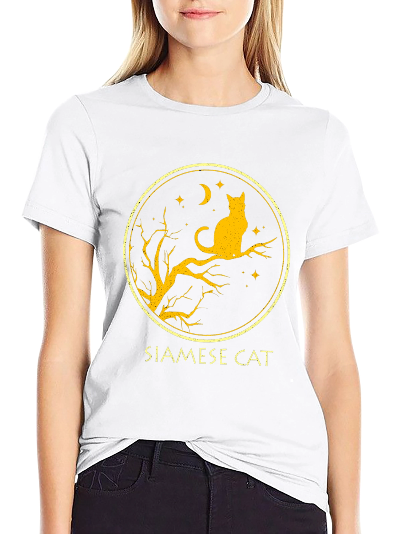 Siamese Cat T-Shirt - Black