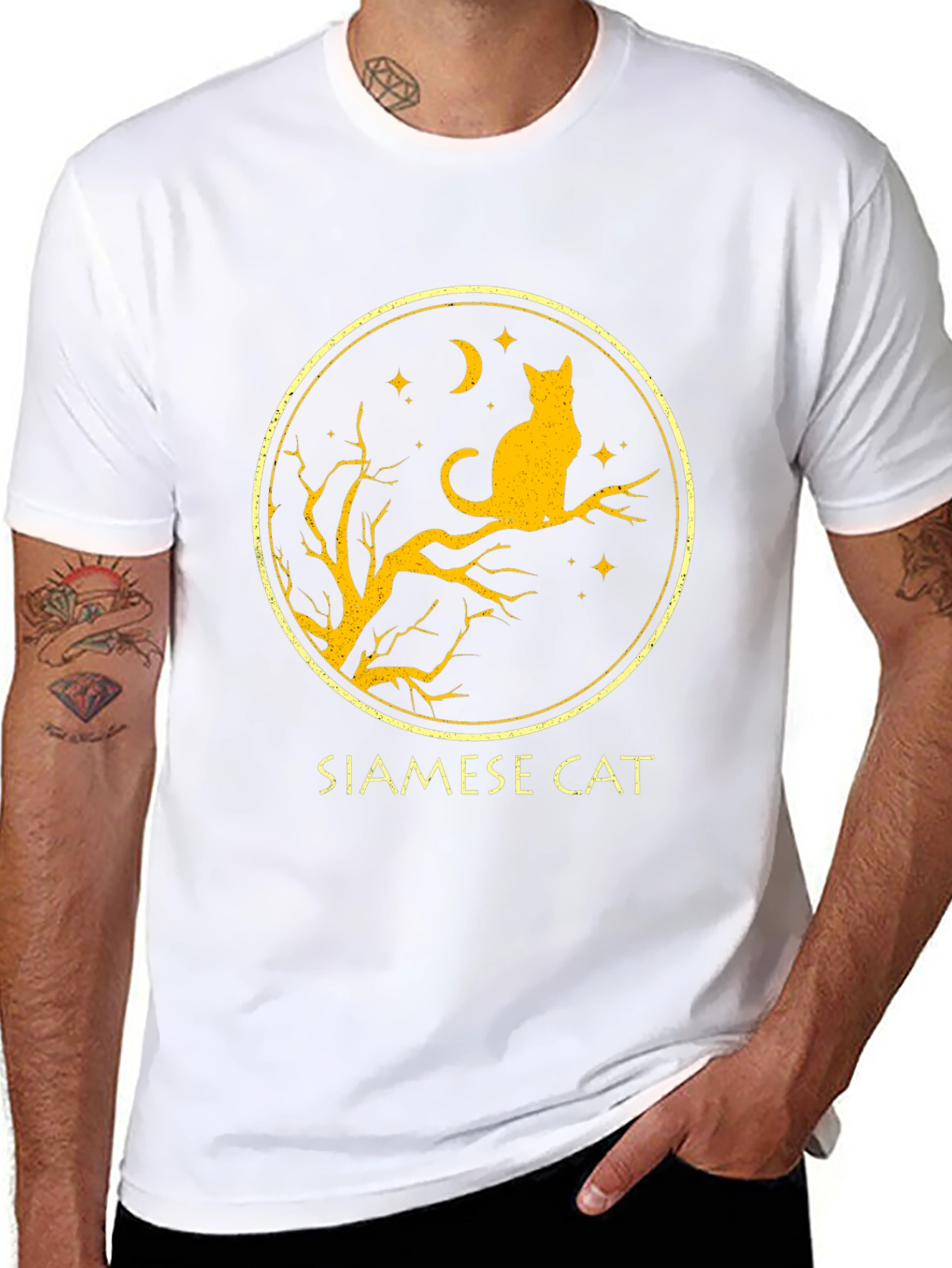 Siamese Cat T-Shirt - Black