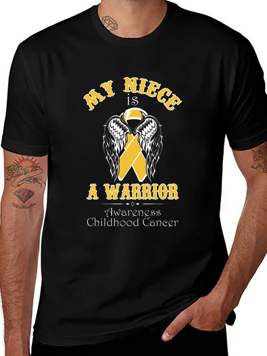My Niece Is A Warrior Childhood Cancer Awareness T-Shirt
