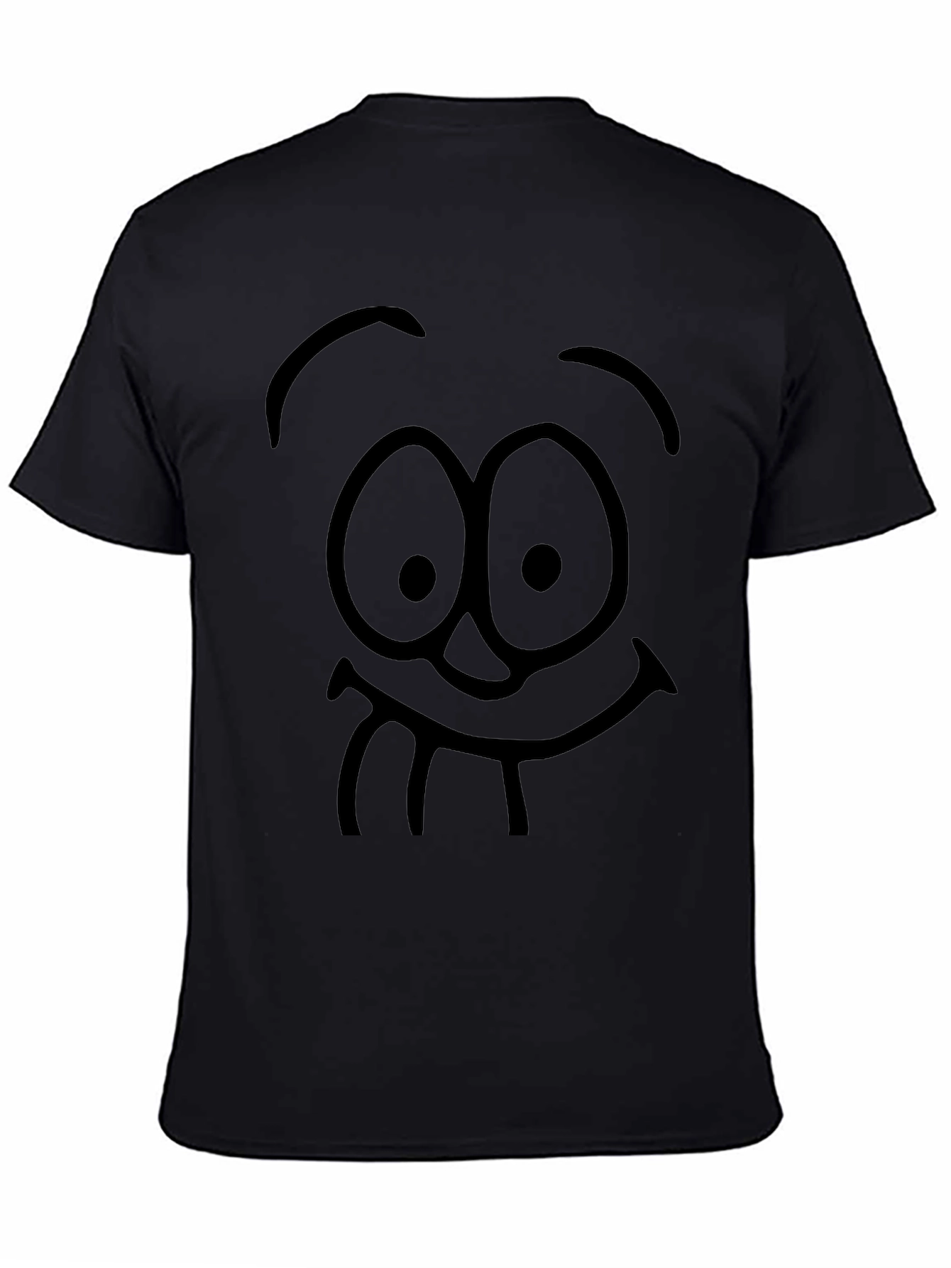 Funny Face Graphic Black T-Shirt