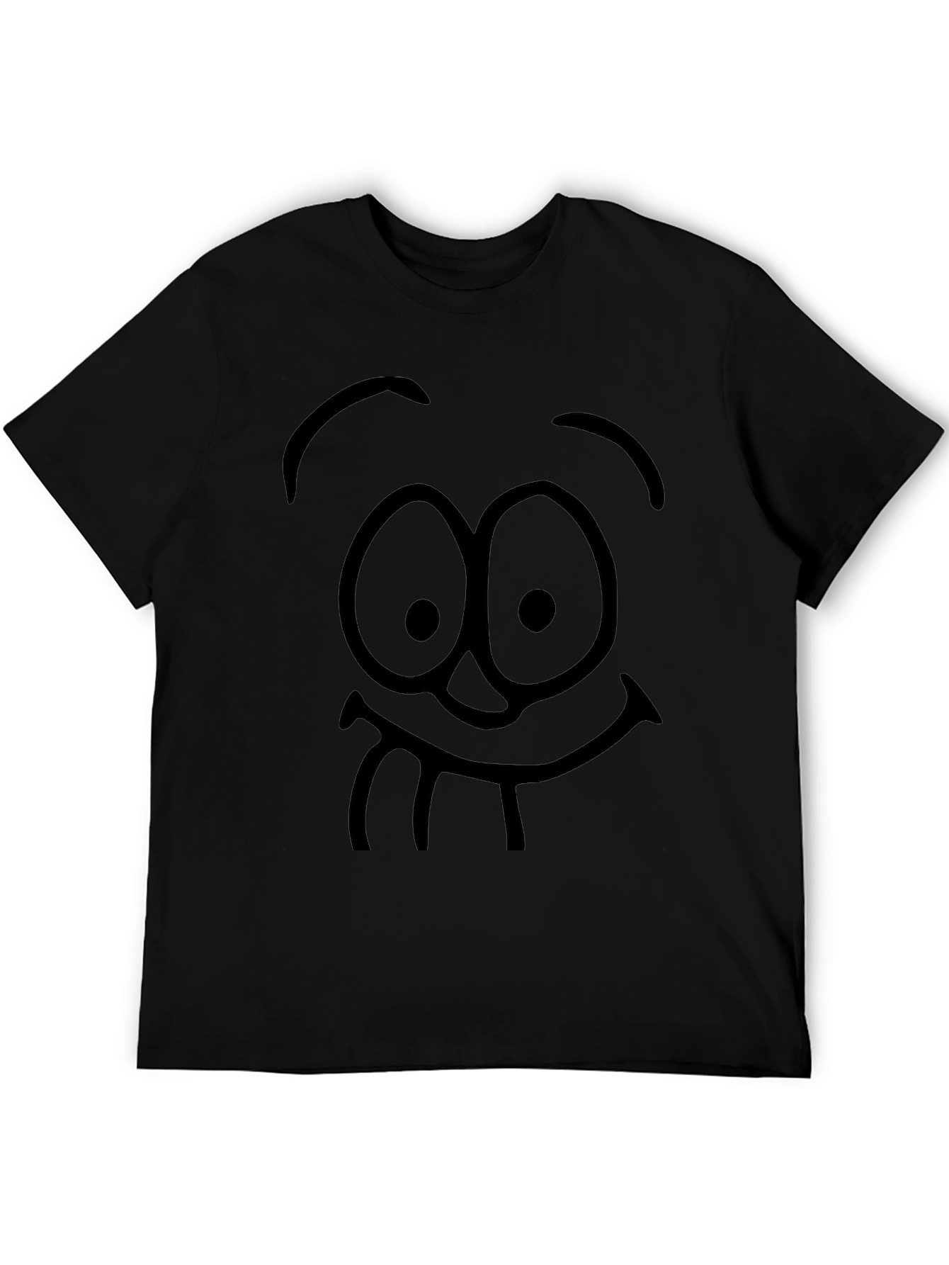 Funny Face Graphic Black T-Shirt