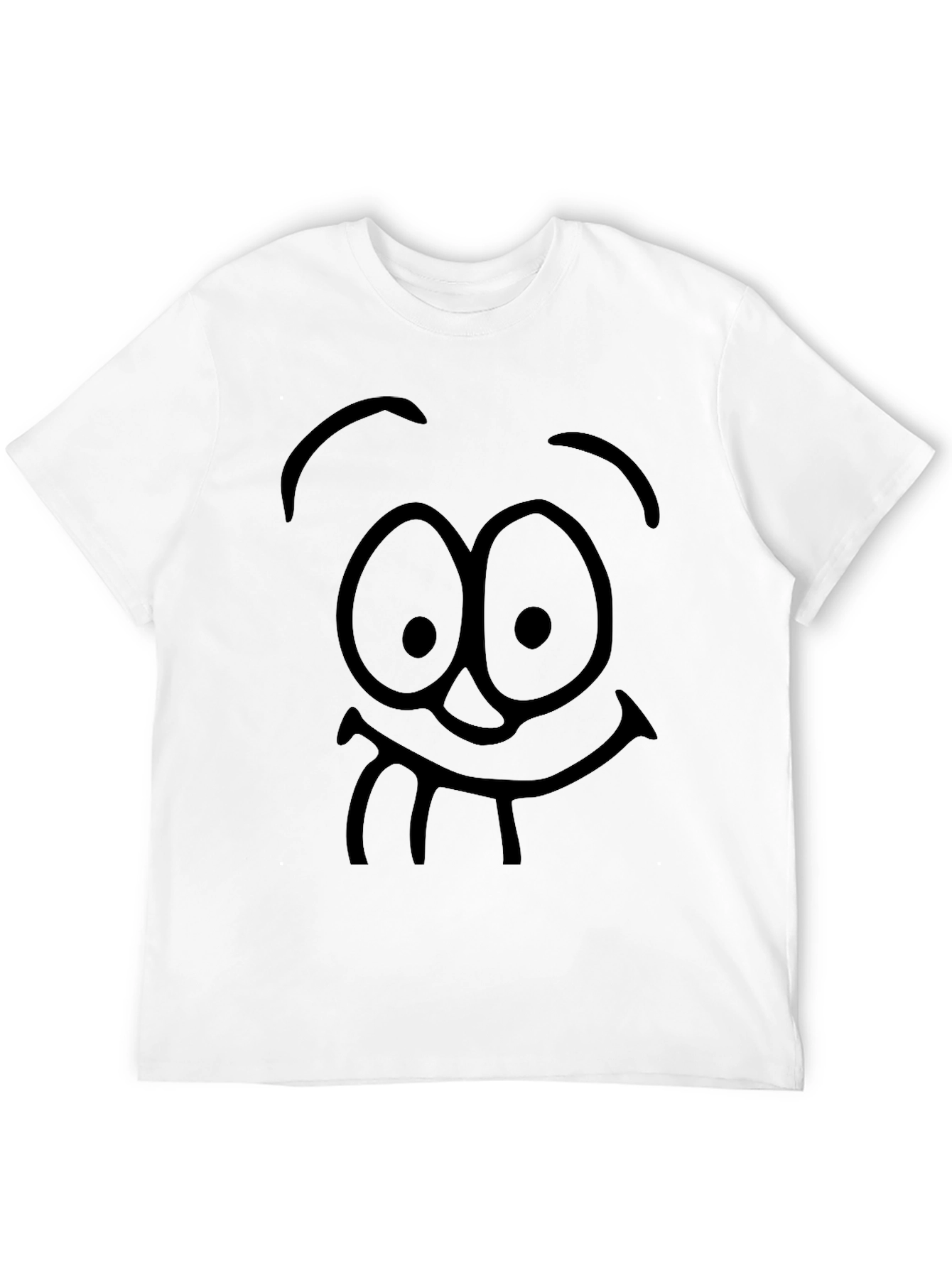 Funny Face Graphic Black T-Shirt