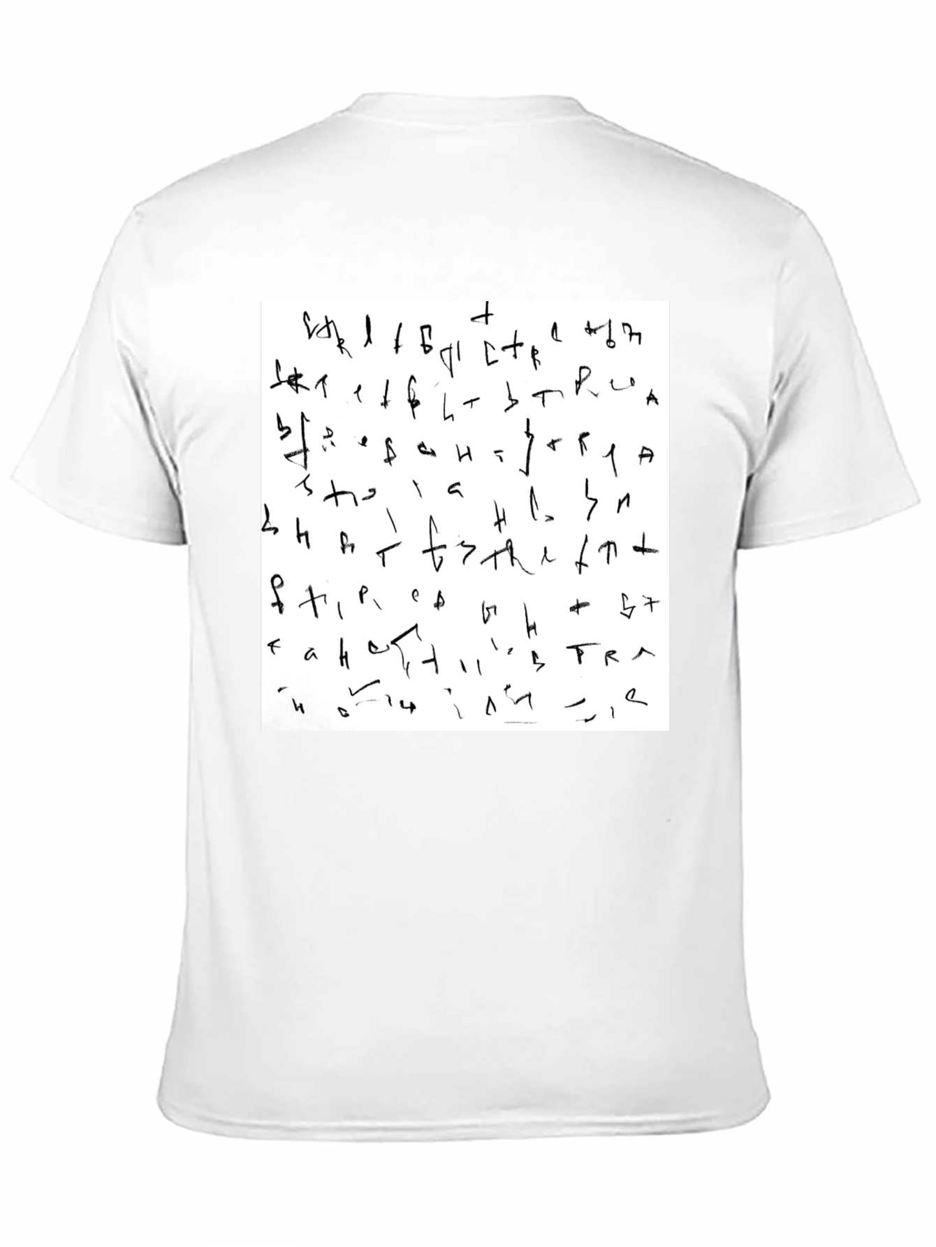 Abstract Graphic Print Black T-Shirt