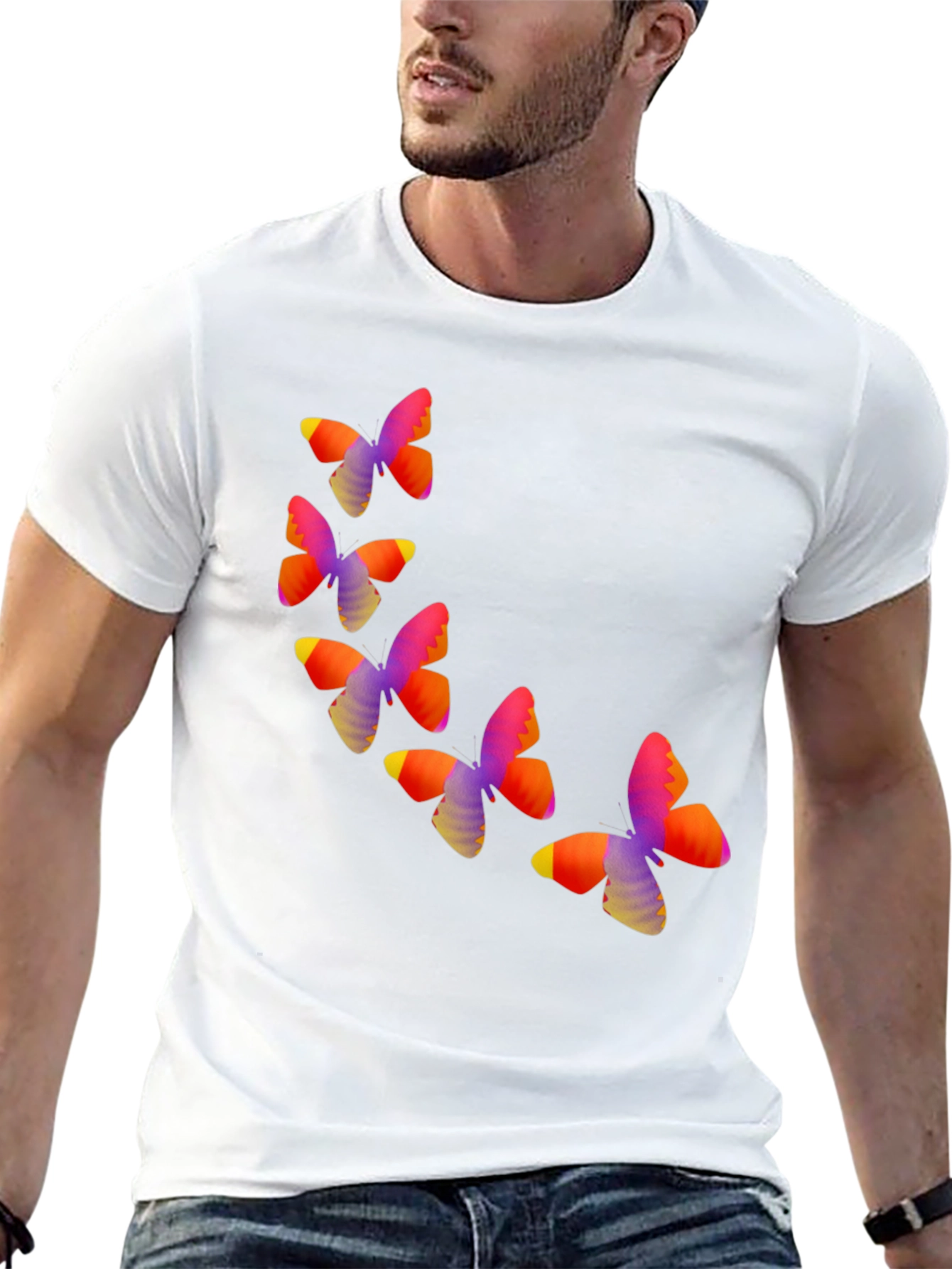 Butterfly Graphic Black T-Shirt