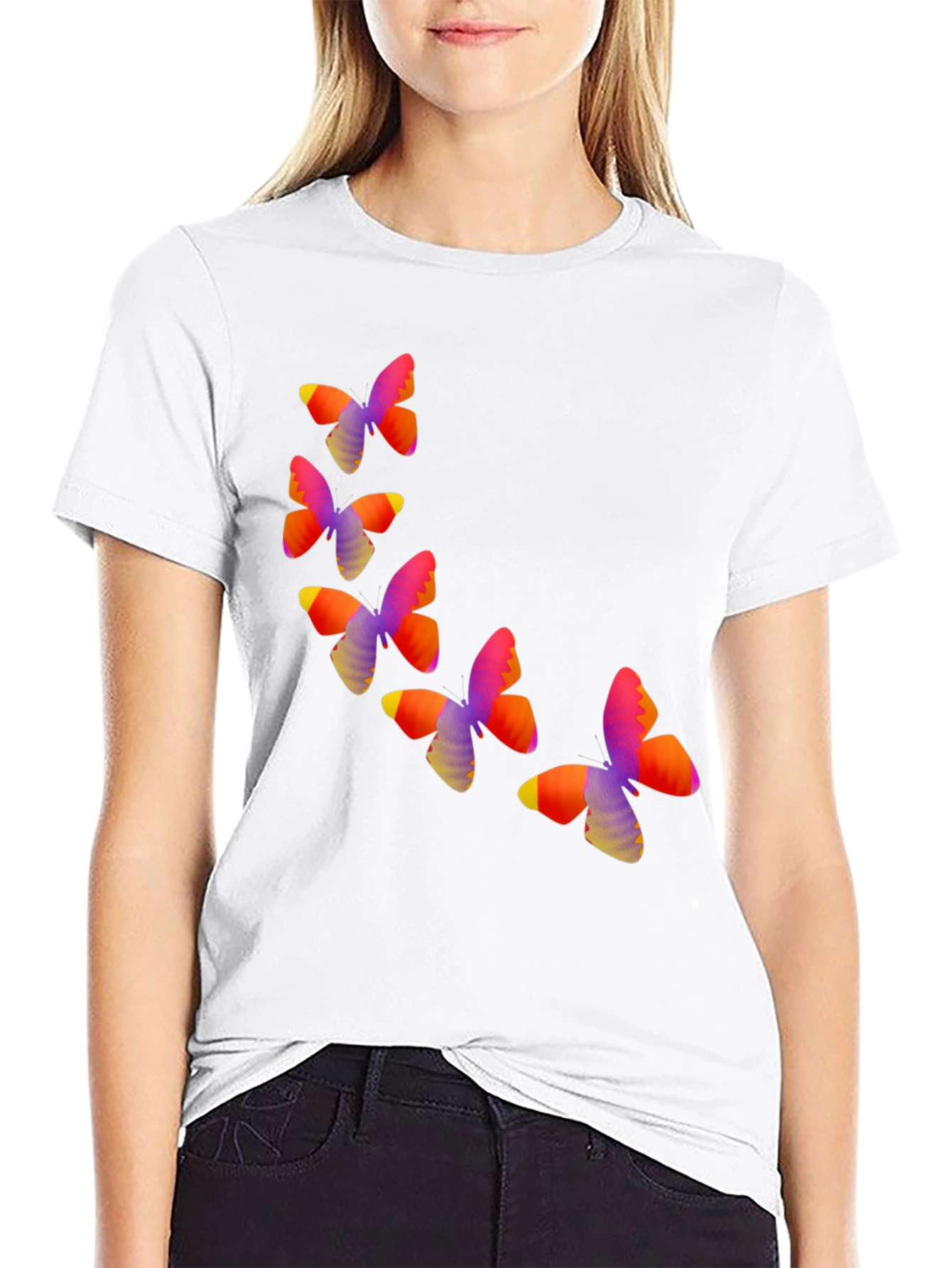 Butterfly Graphic Black T-Shirt