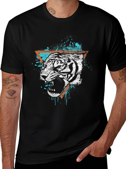 Black Tiger Graphic Tee - Edgy Style