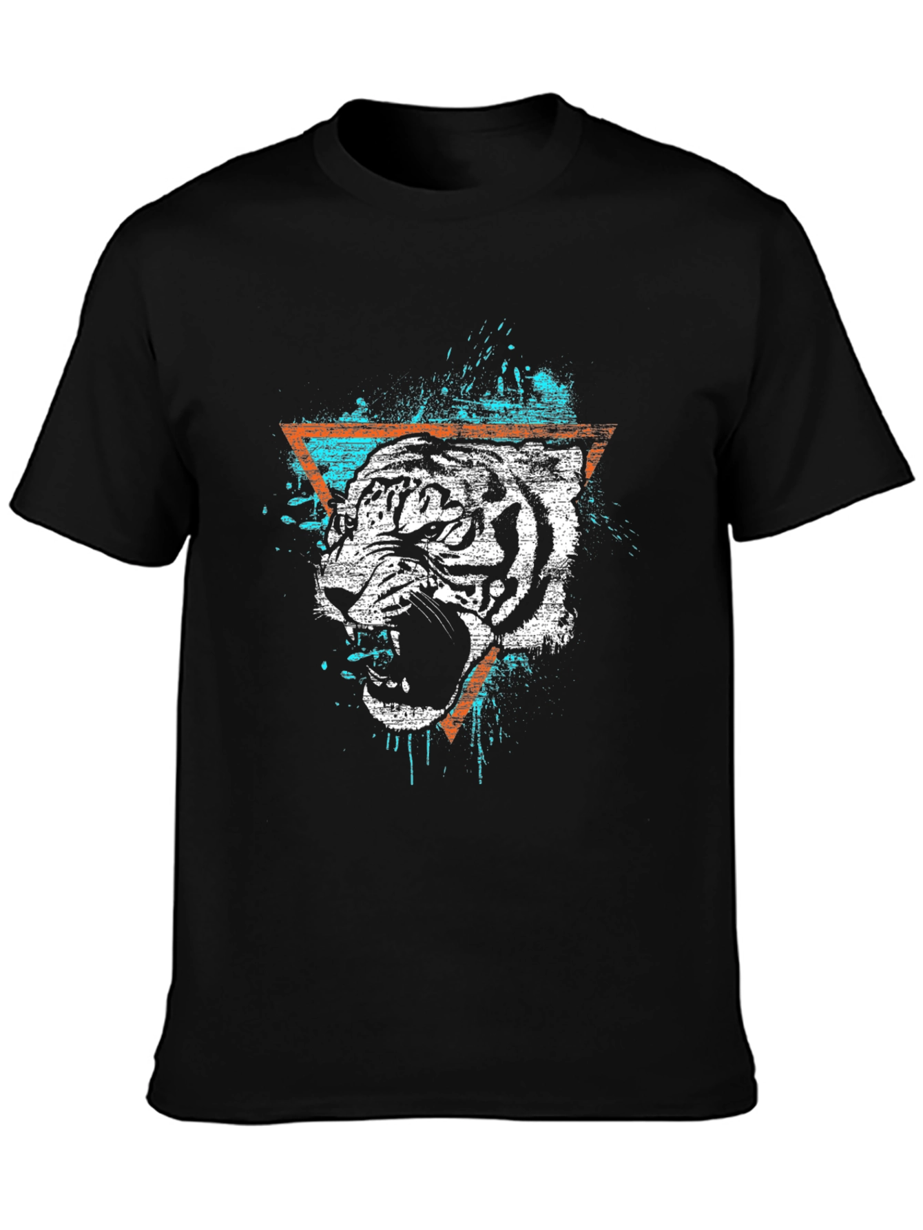 Black Tiger Graphic Tee - Edgy Style