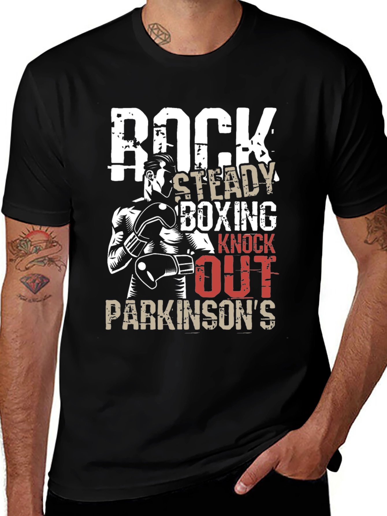 Rock Steady Boxing Knockout Parkinsons T-Shirt