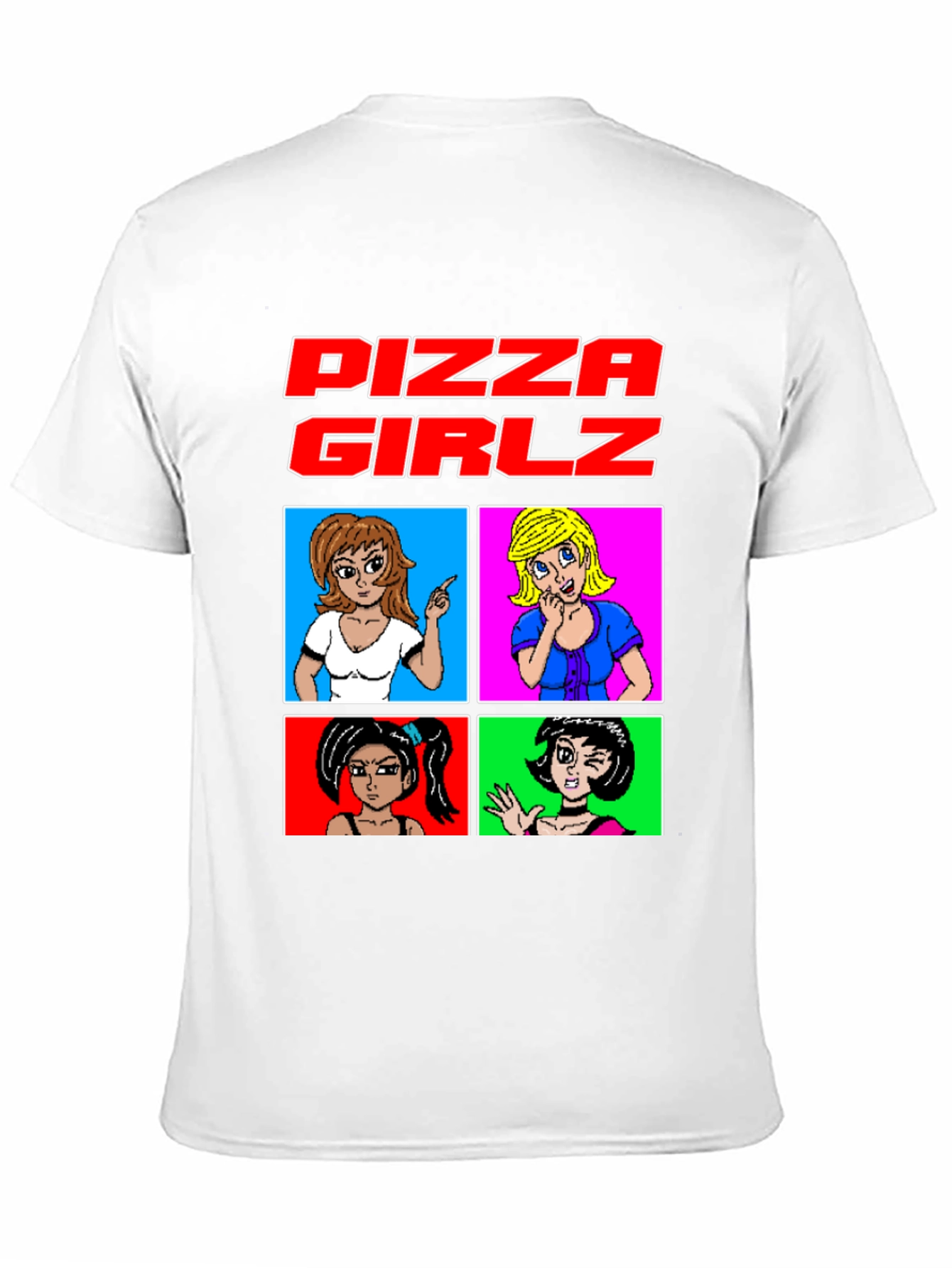 Pizza Girlz T-Shirt - Retro Anime Graphic Tee