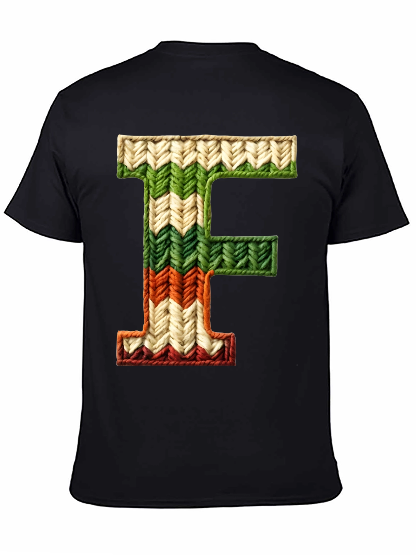 Knitted Letter F T-Shirt