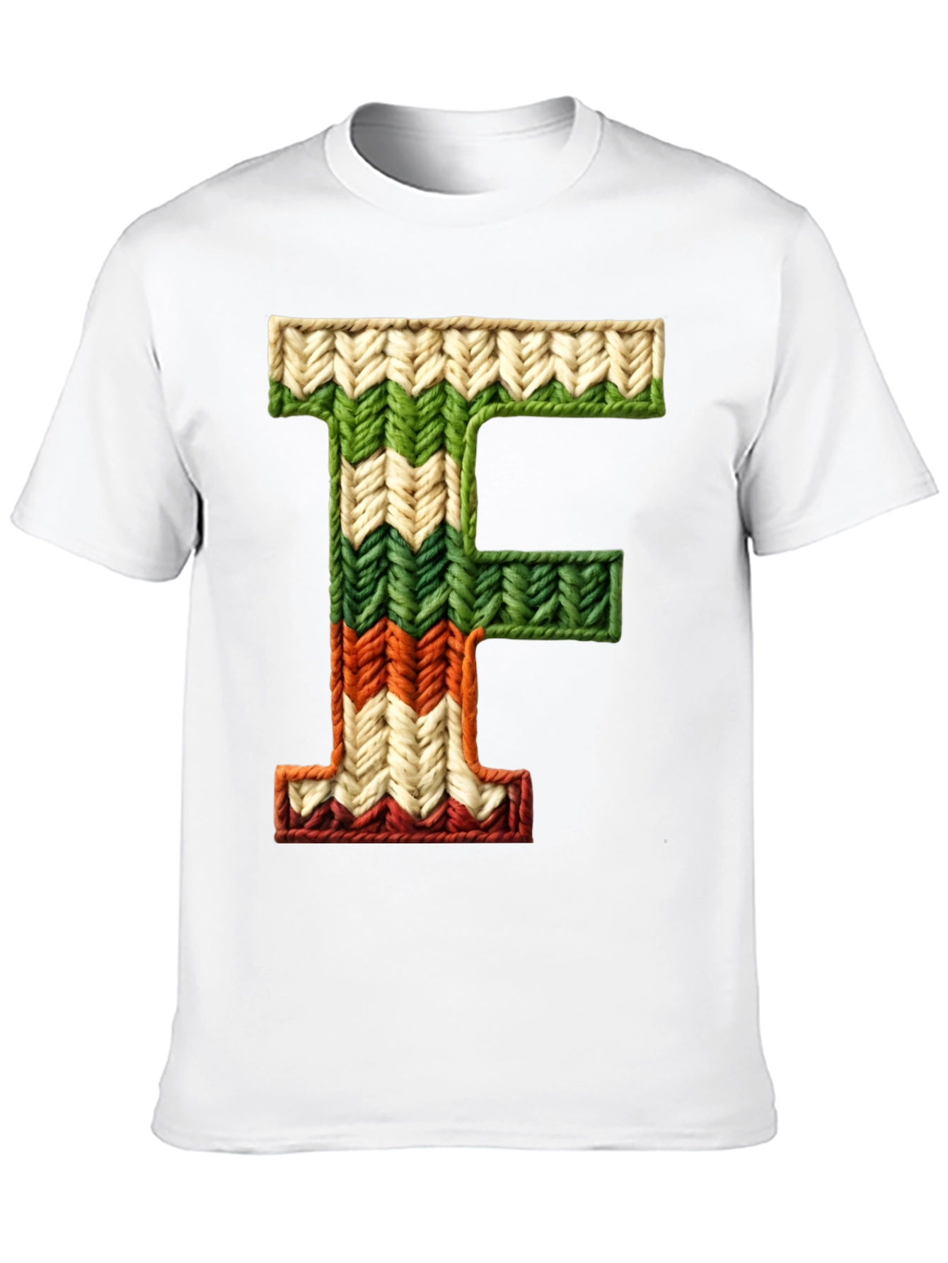 Knitted Letter F T-Shirt