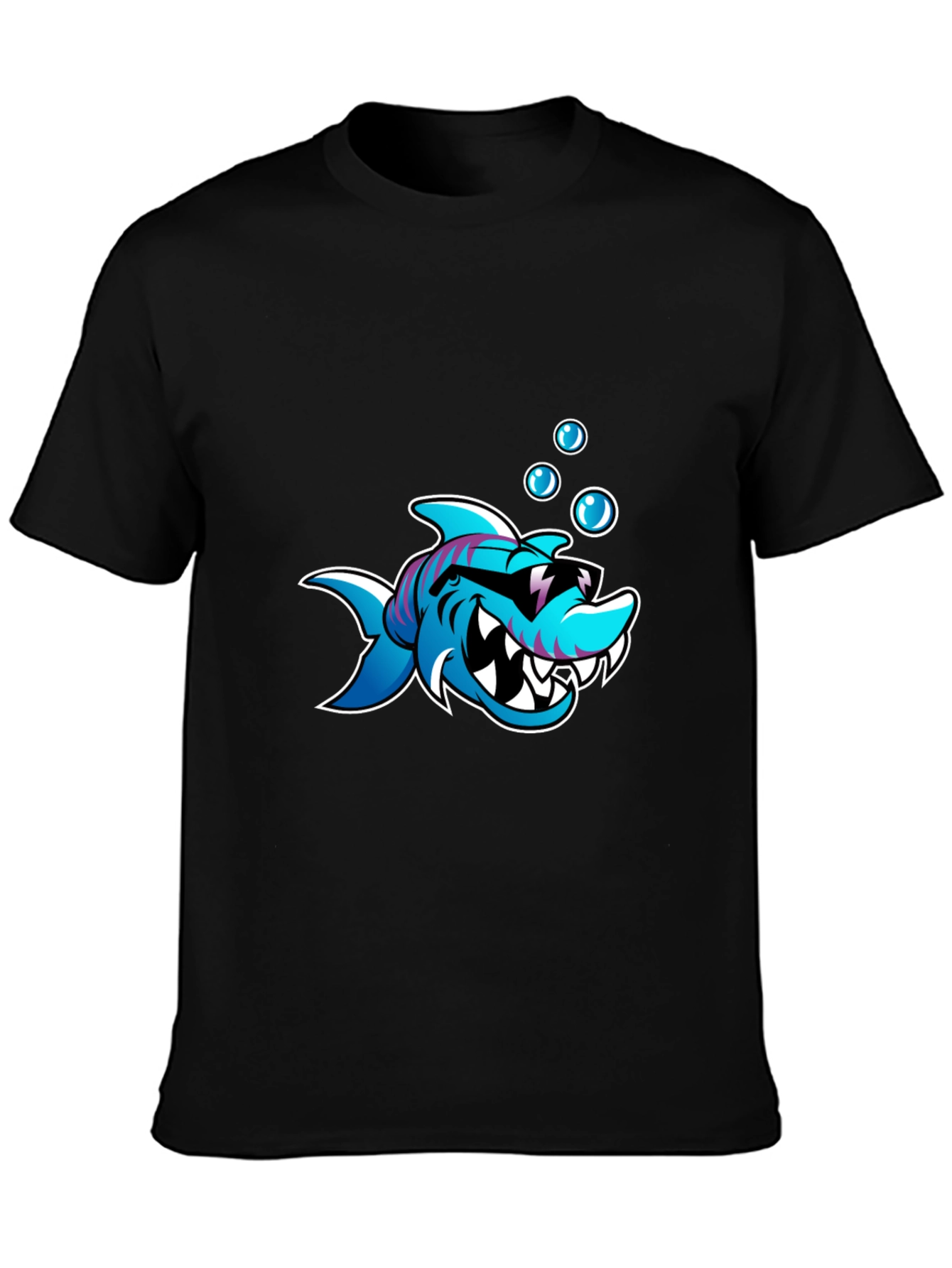 Cool Shark Graphic Black T-Shirt