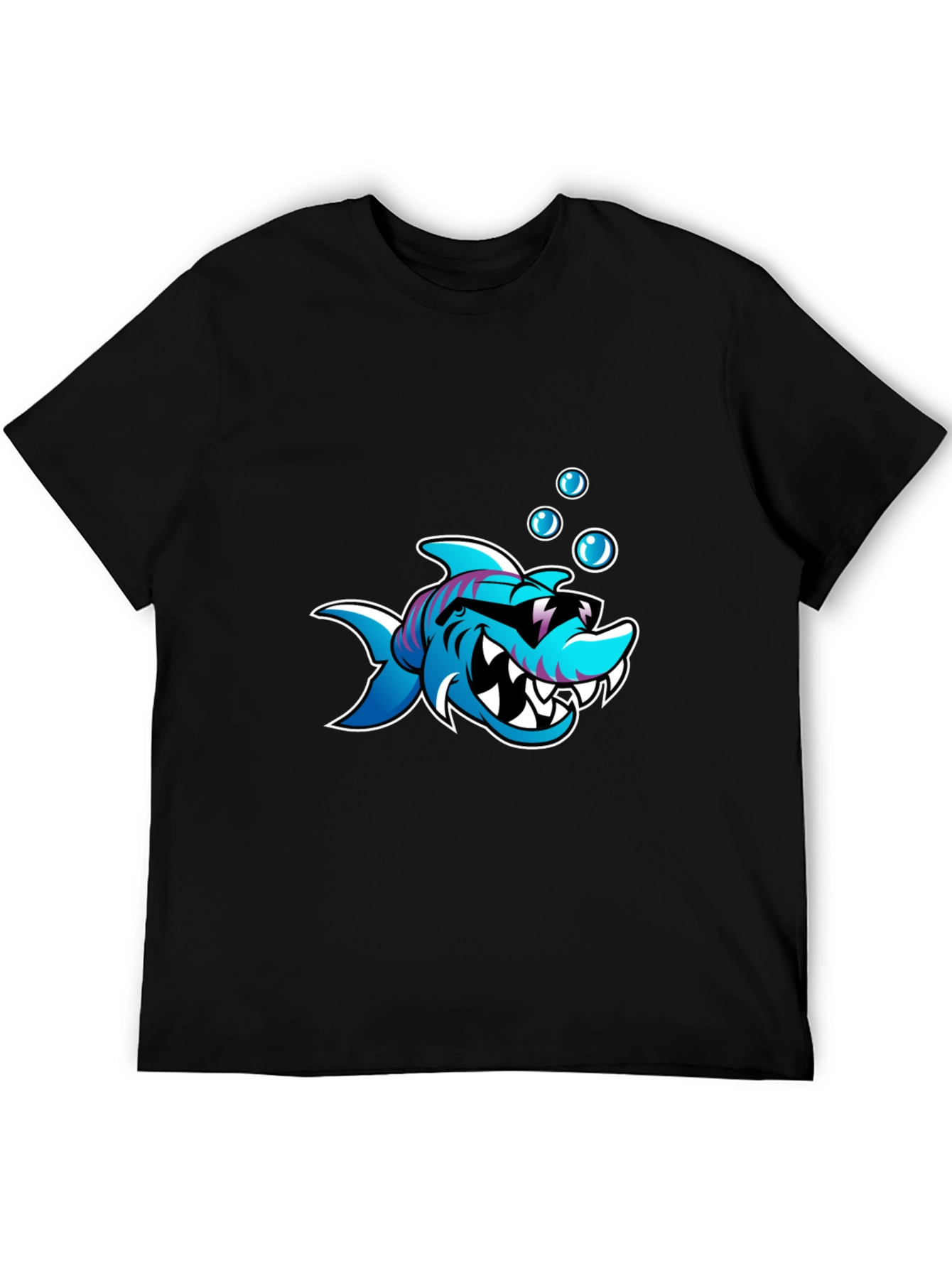 Cool Shark Graphic Black T-Shirt