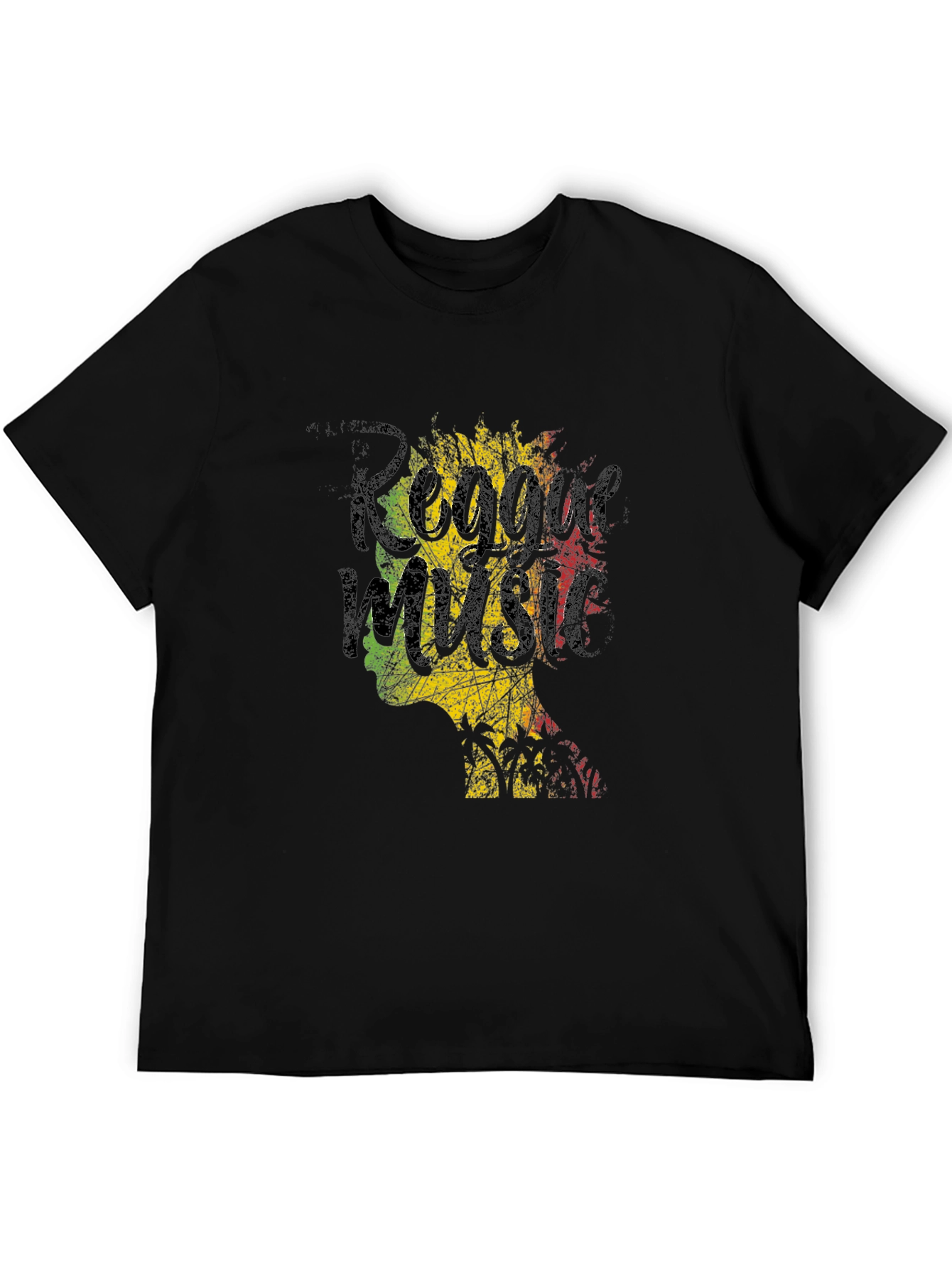 Reggae Music Graphic T-Shirt - Black
