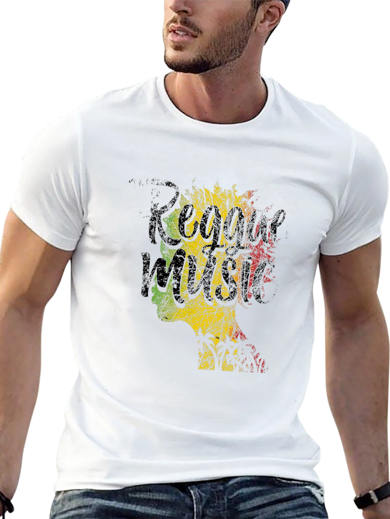 Reggae Music Graphic T-Shirt - Black