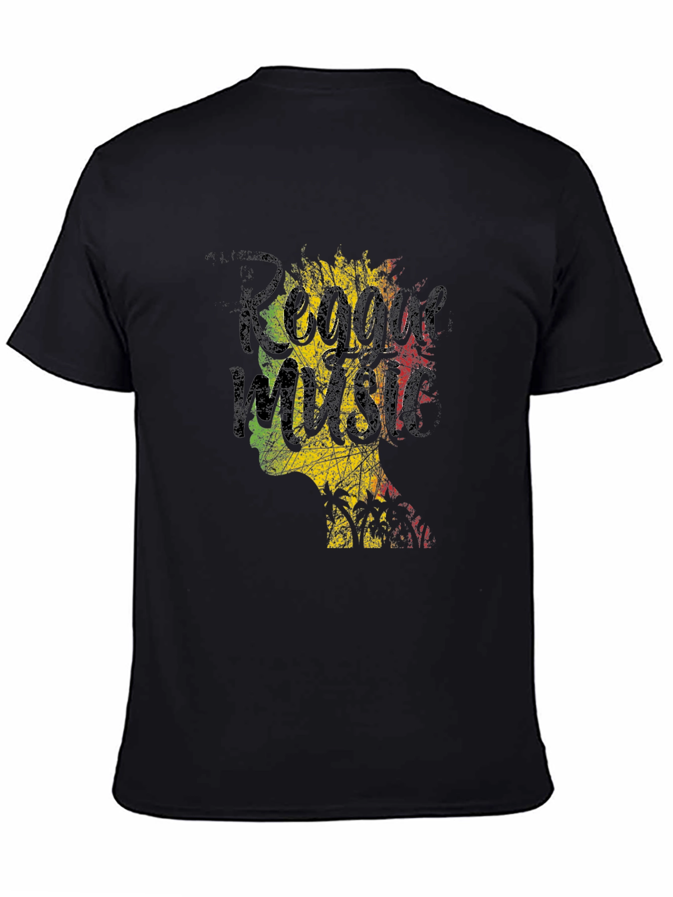 Reggae Music Graphic T-Shirt - Black