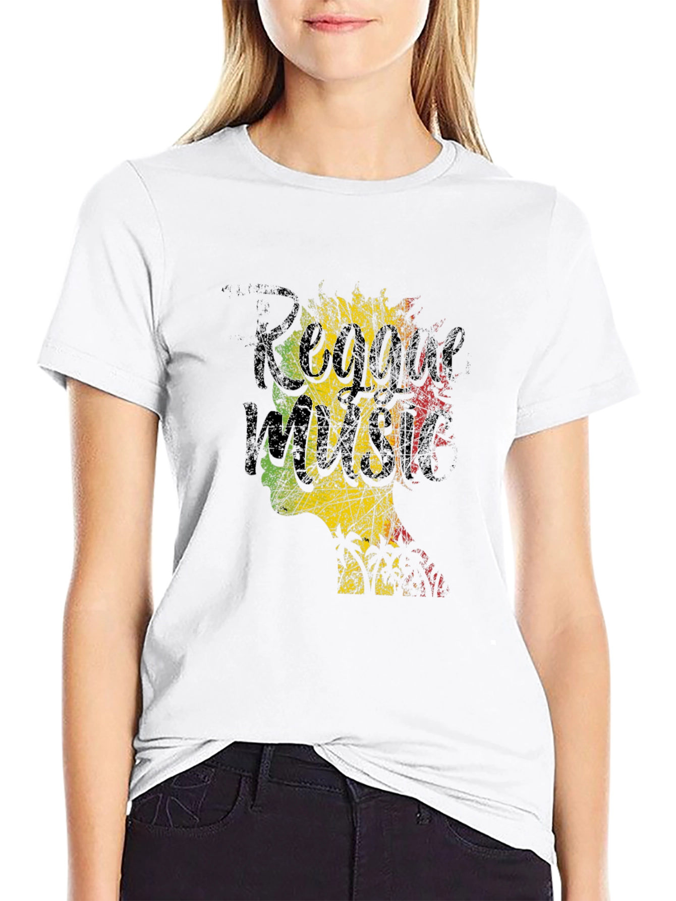 Reggae Music Graphic T-Shirt - Black