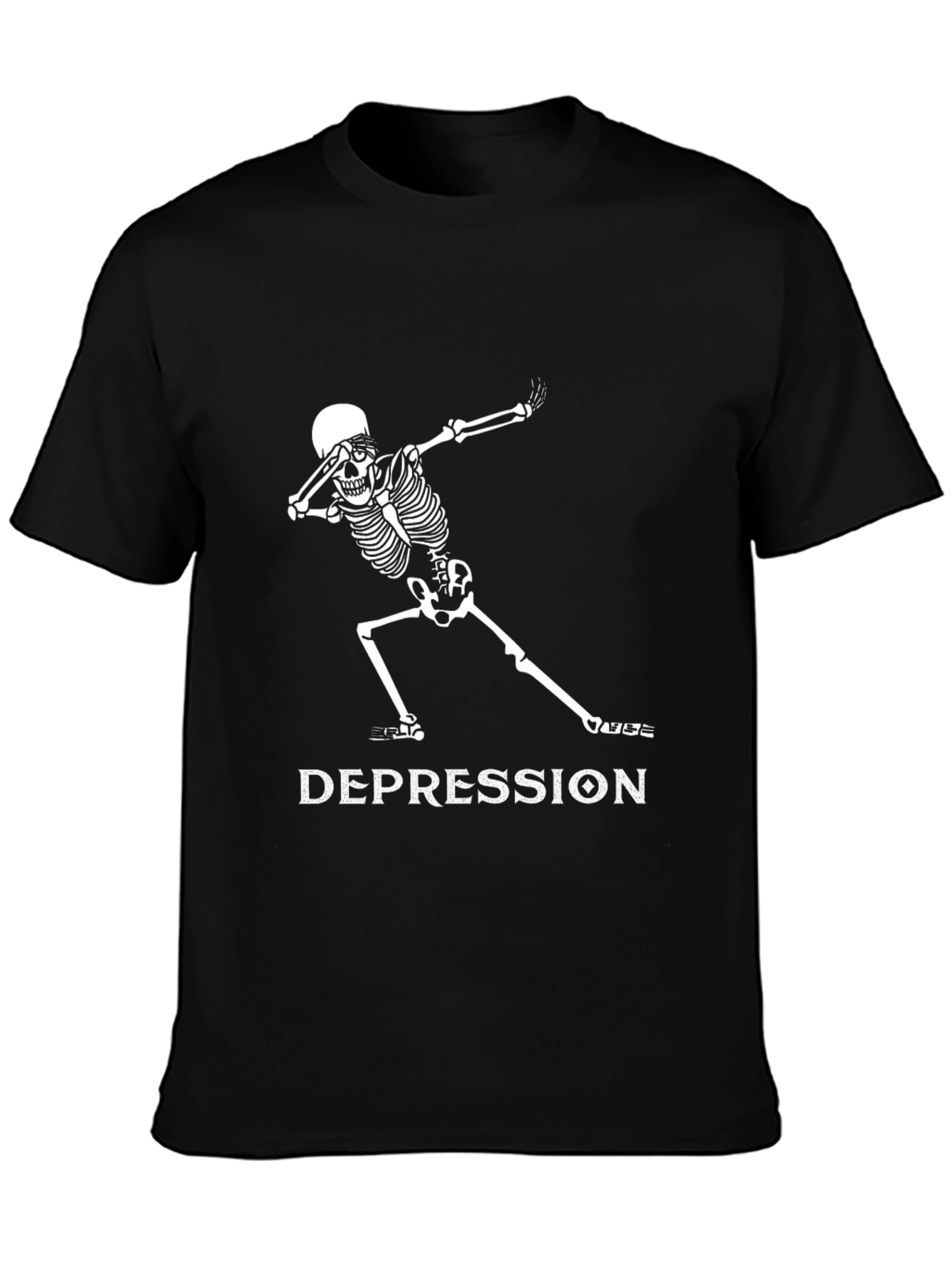 Dabbing Skeleton Depression T-Shirt
