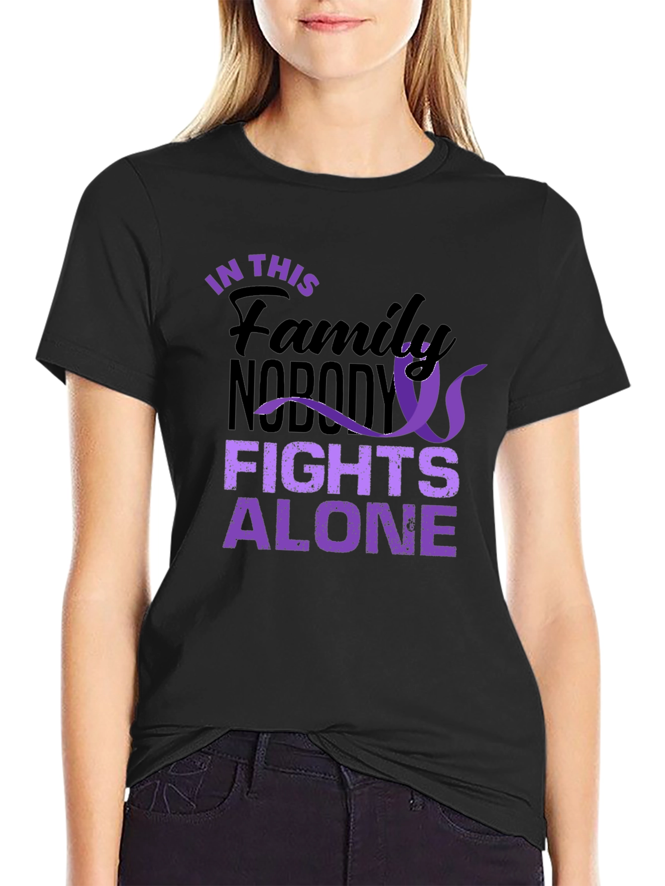 In This Family Nobody Fights Alone T-Shirt