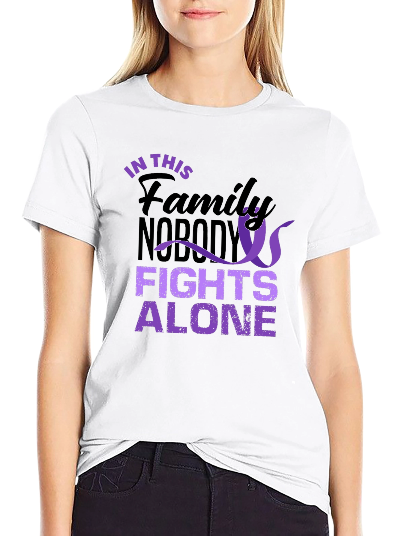In This Family Nobody Fights Alone T-Shirt