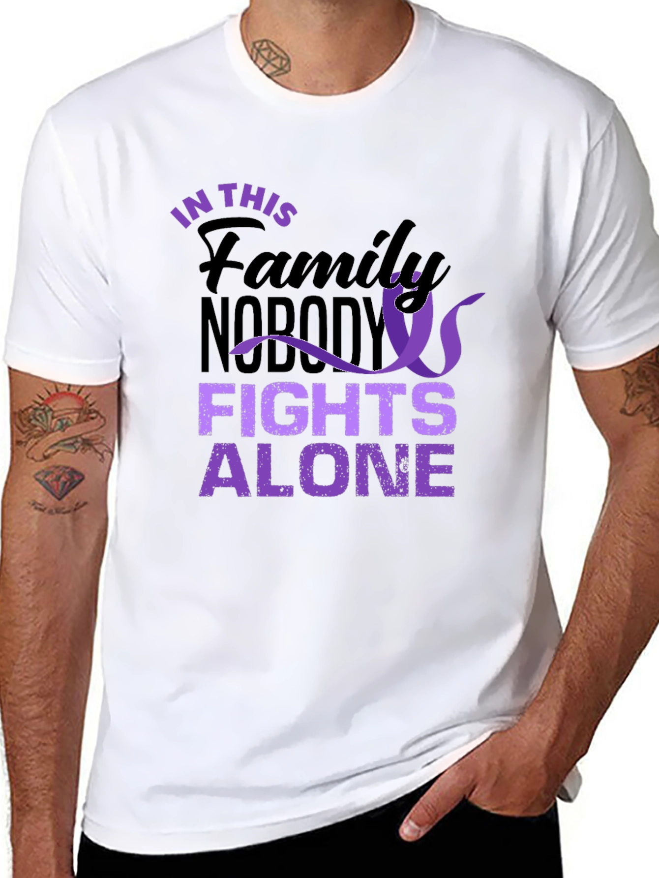 In This Family Nobody Fights Alone T-Shirt