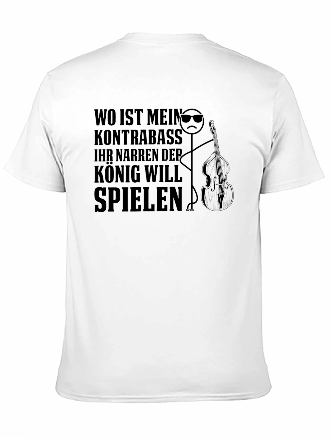 King Bass Player T-Shirt - German Humor