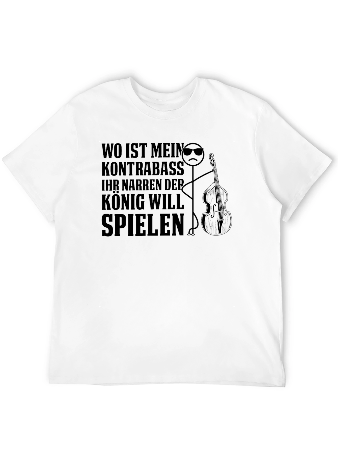 King Bass Player T-Shirt - German Humor