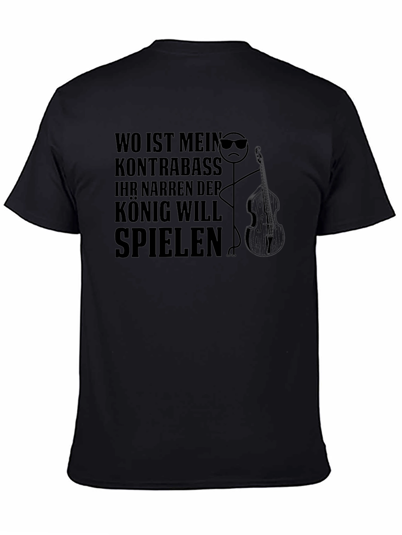 King Bass Player T-Shirt - German Humor