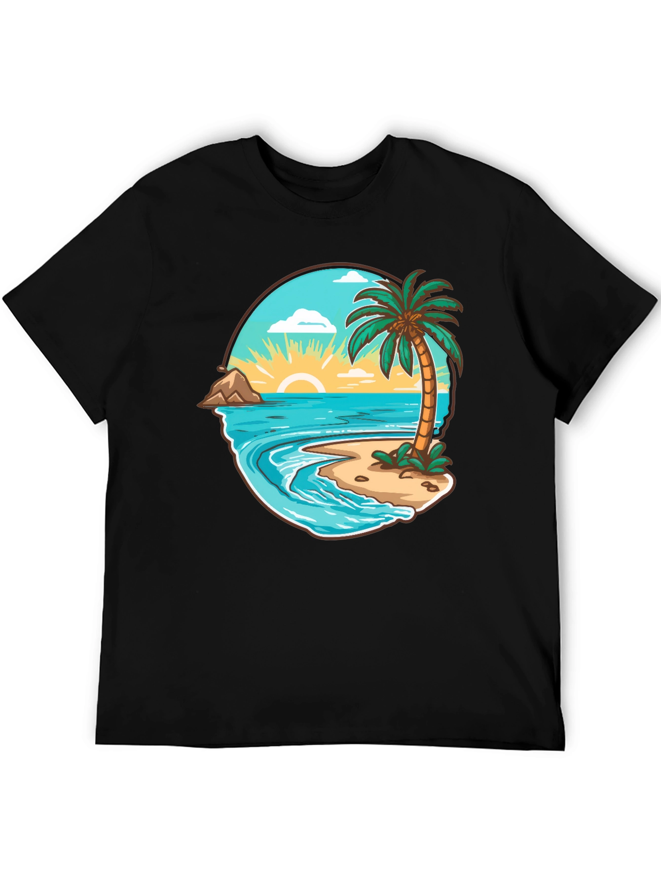 Tropical Beach Graphic T-Shirt - Vacation Vibes