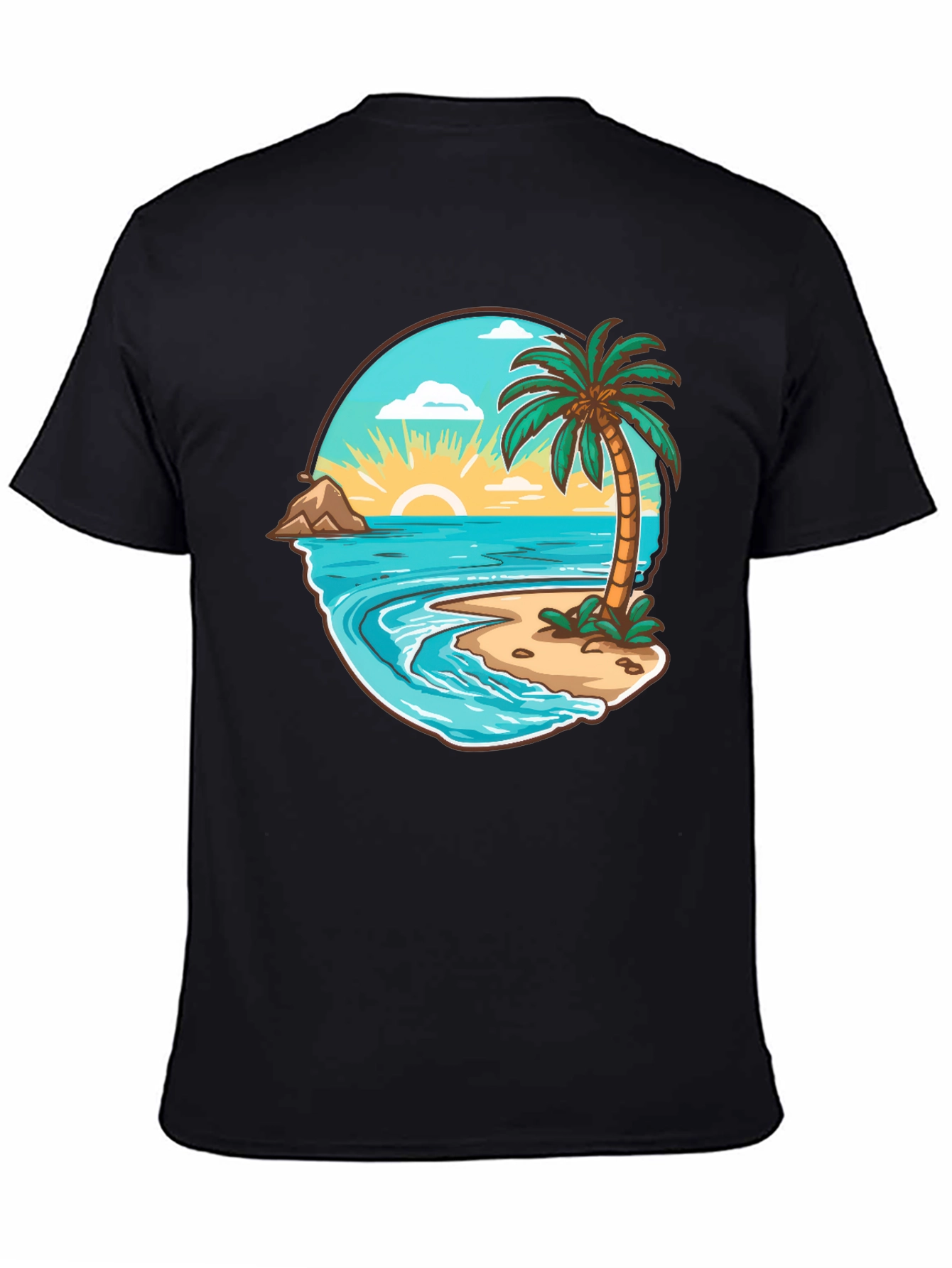 Tropical Beach Graphic T-Shirt - Vacation Vibes
