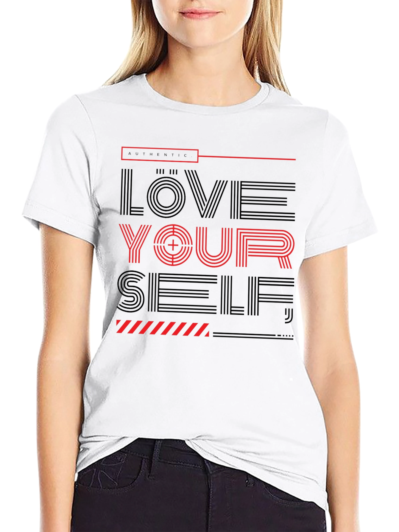 Love Yourself Graphic Print T-Shirt - Casual Wear