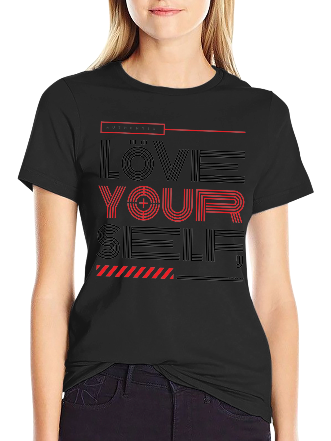 Love Yourself Graphic Print T-Shirt - Casual Wear