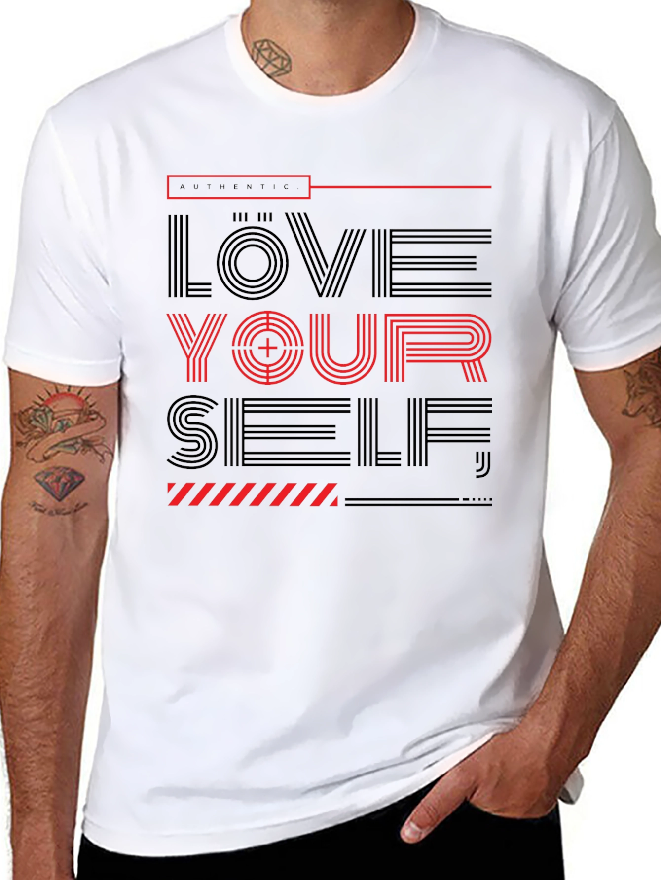 Love Yourself Graphic Print T-Shirt - Casual Wear