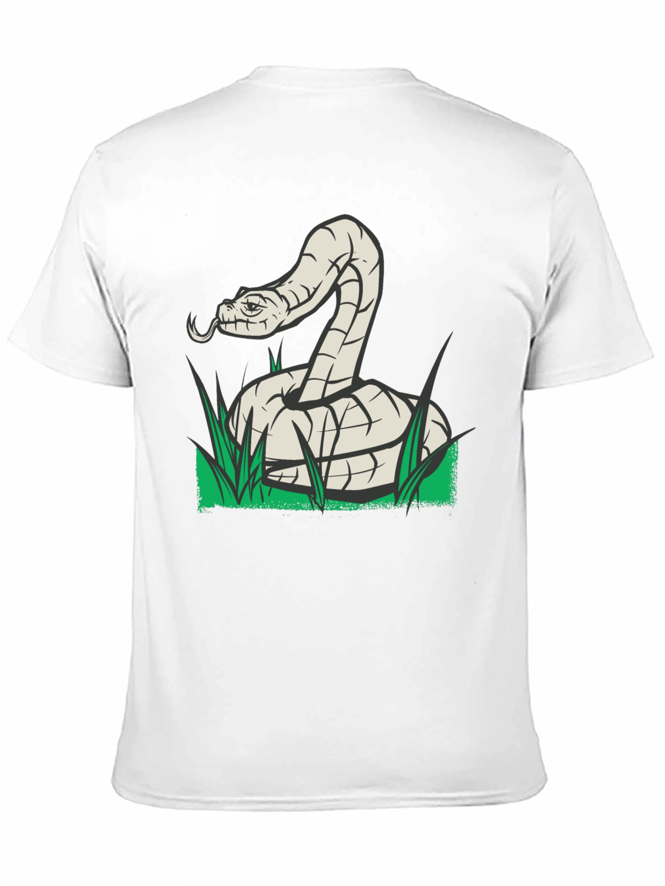 Snake Graphic Tee - Black Cotton T-Shirt