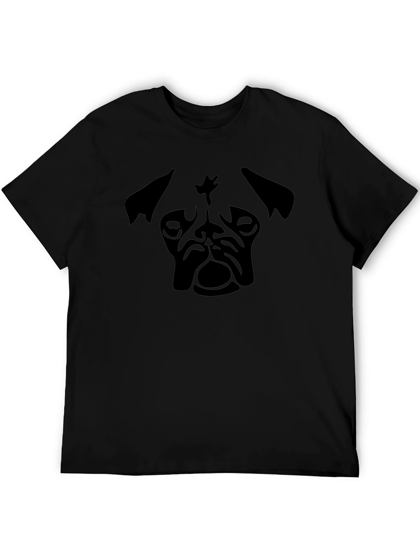 Pug Graphic Print Crew Neck T-Shirt