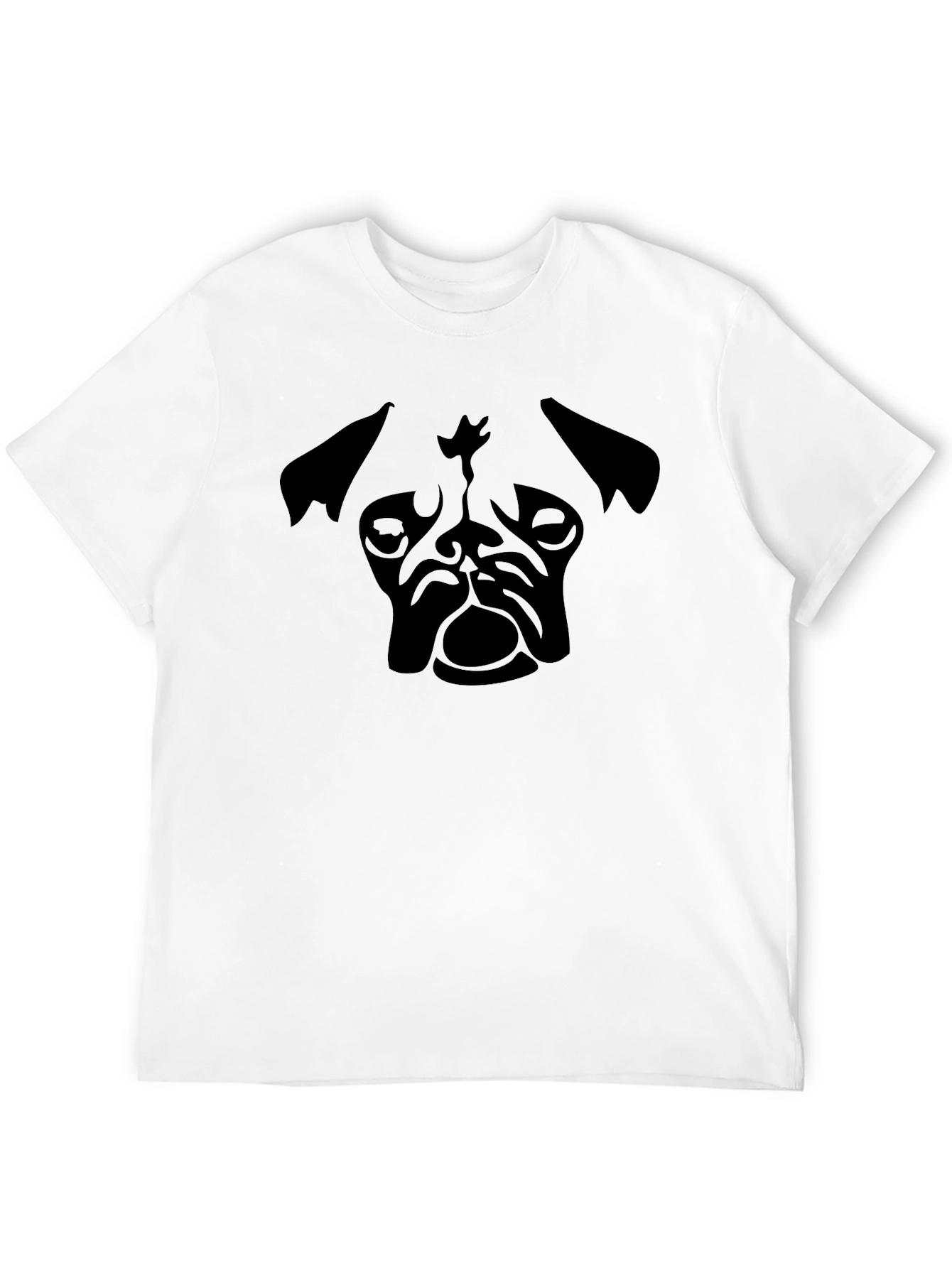 Pug Graphic Print Crew Neck T-Shirt