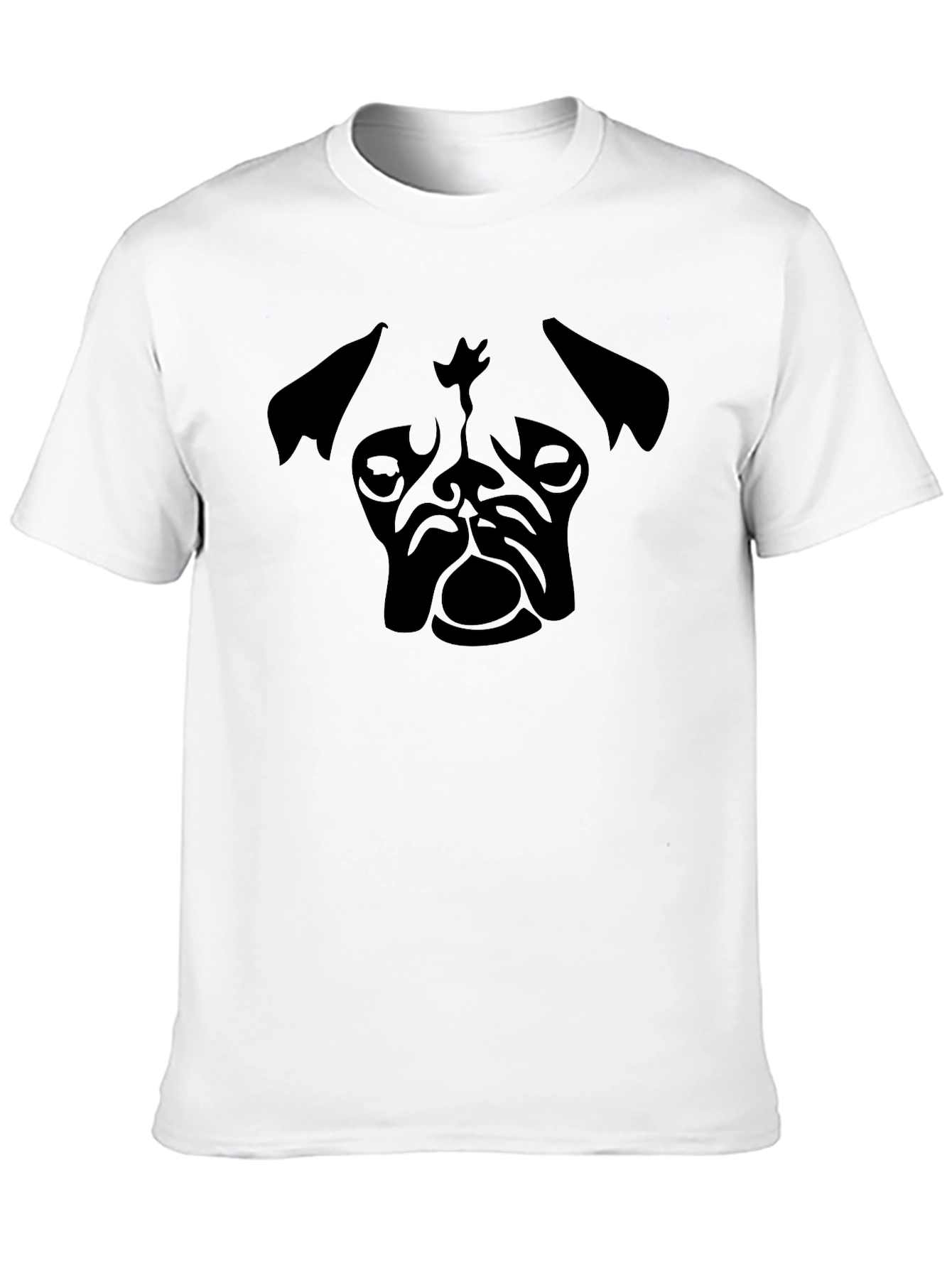 Pug Graphic Print Crew Neck T-Shirt