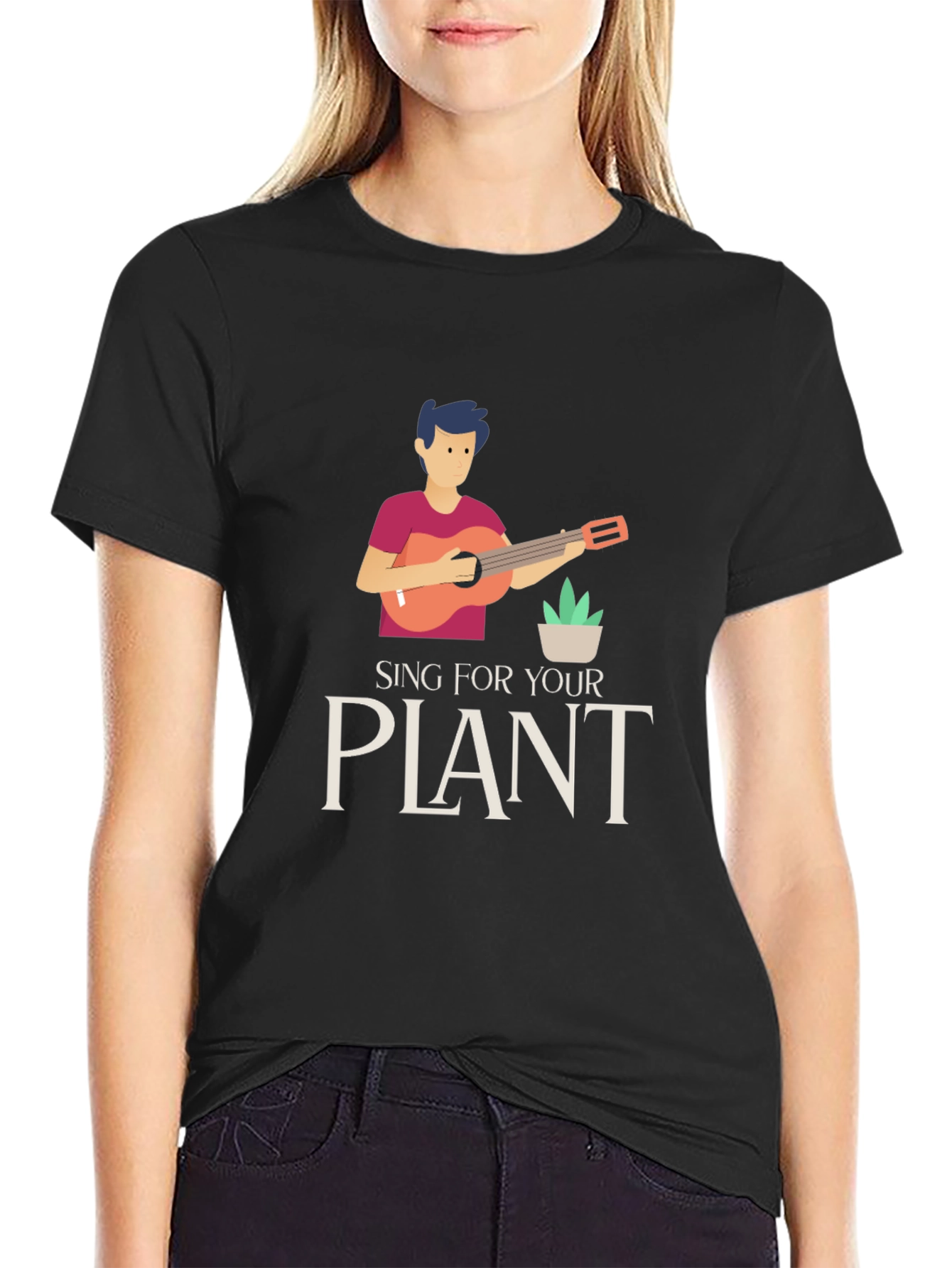 Sing For Your Plant Graphic T-Shirt