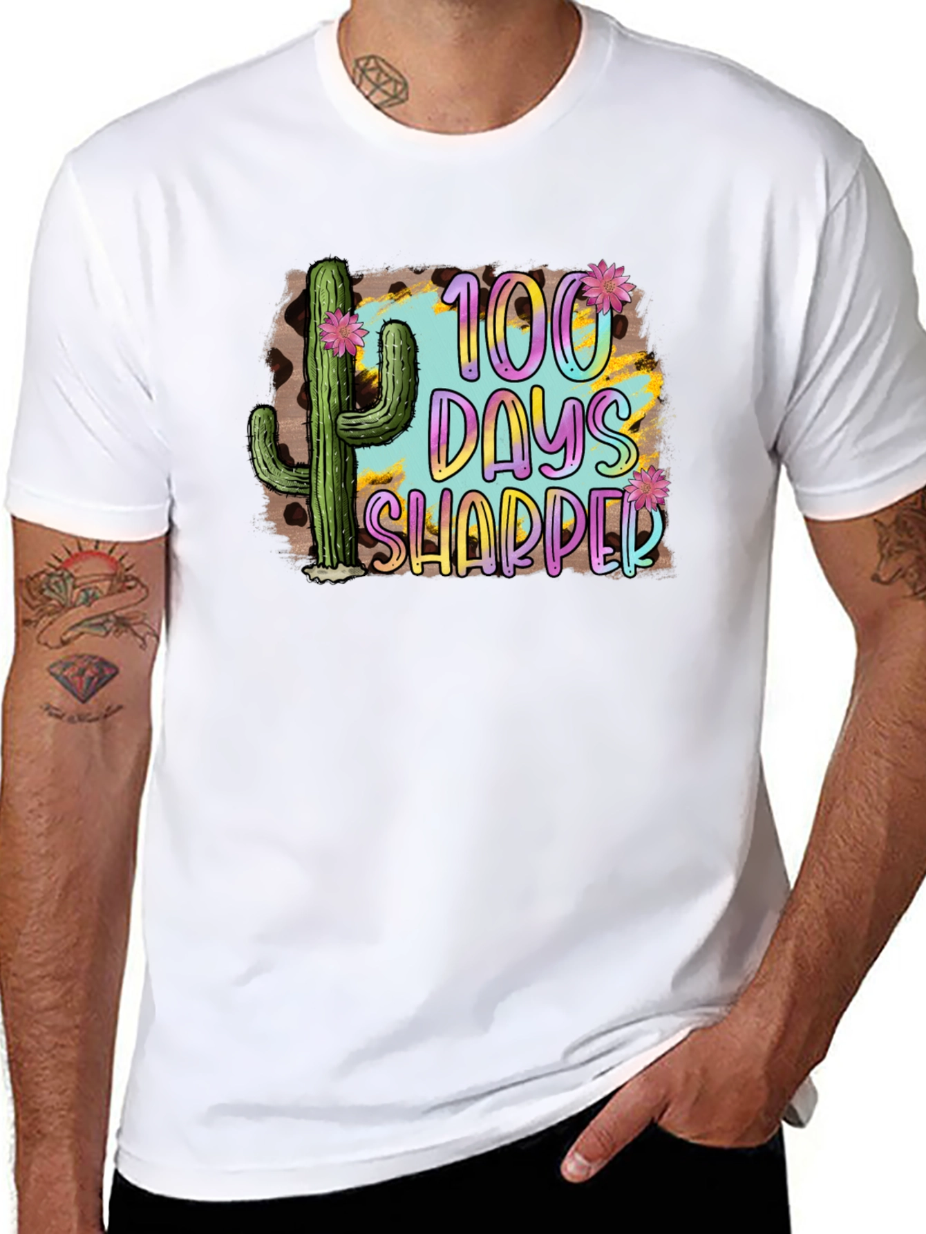 100 Days Sharper Cactus Tee