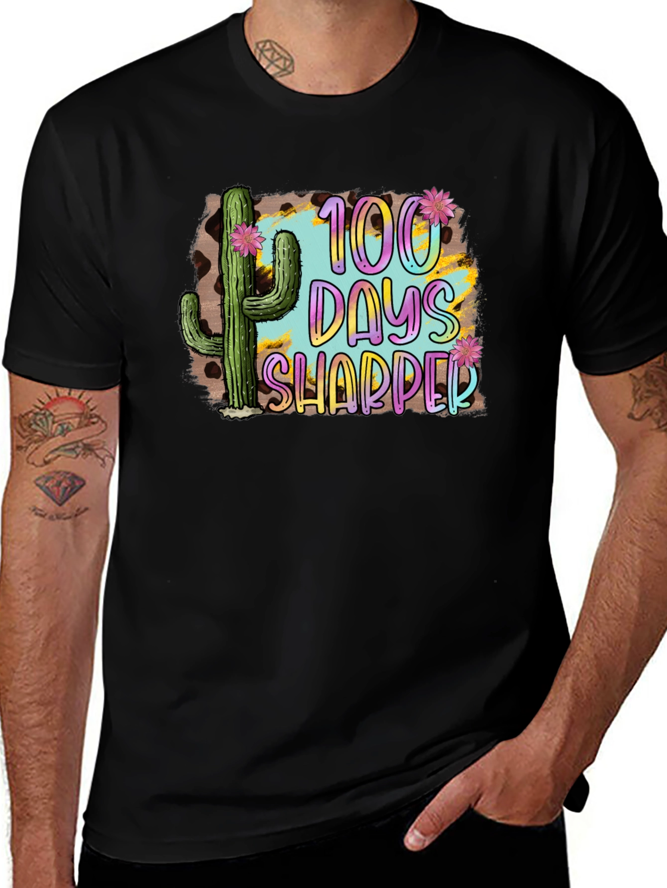 100 Days Sharper Cactus Tee