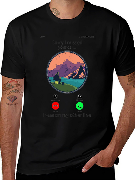 Missed Call Fishing T-Shirt -  On the Line