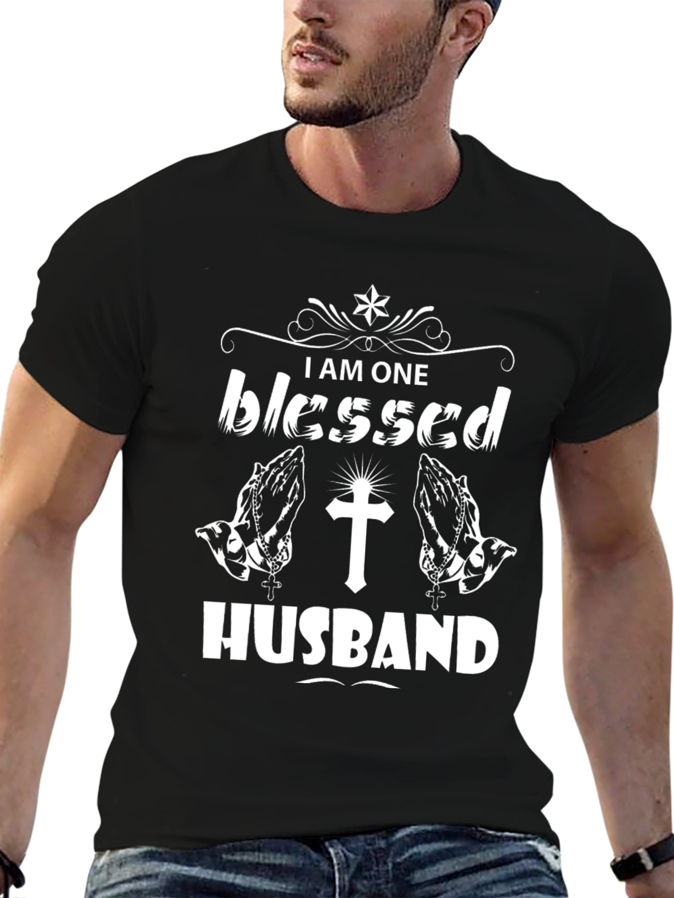 Blessed Husband T-Shirt - Religious Graphic Tee
